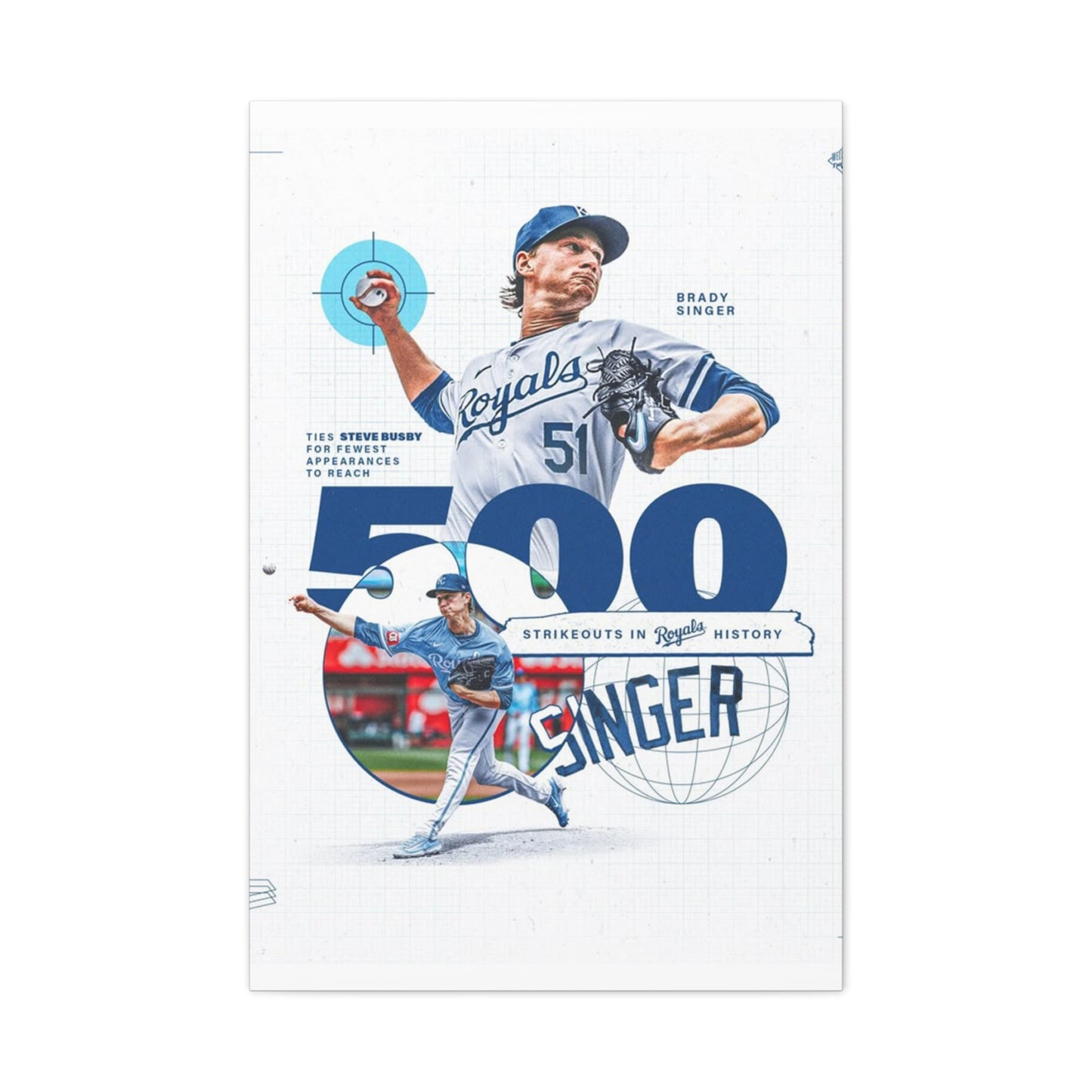 Brady Singer Poster Wall Art & Canvas Prints