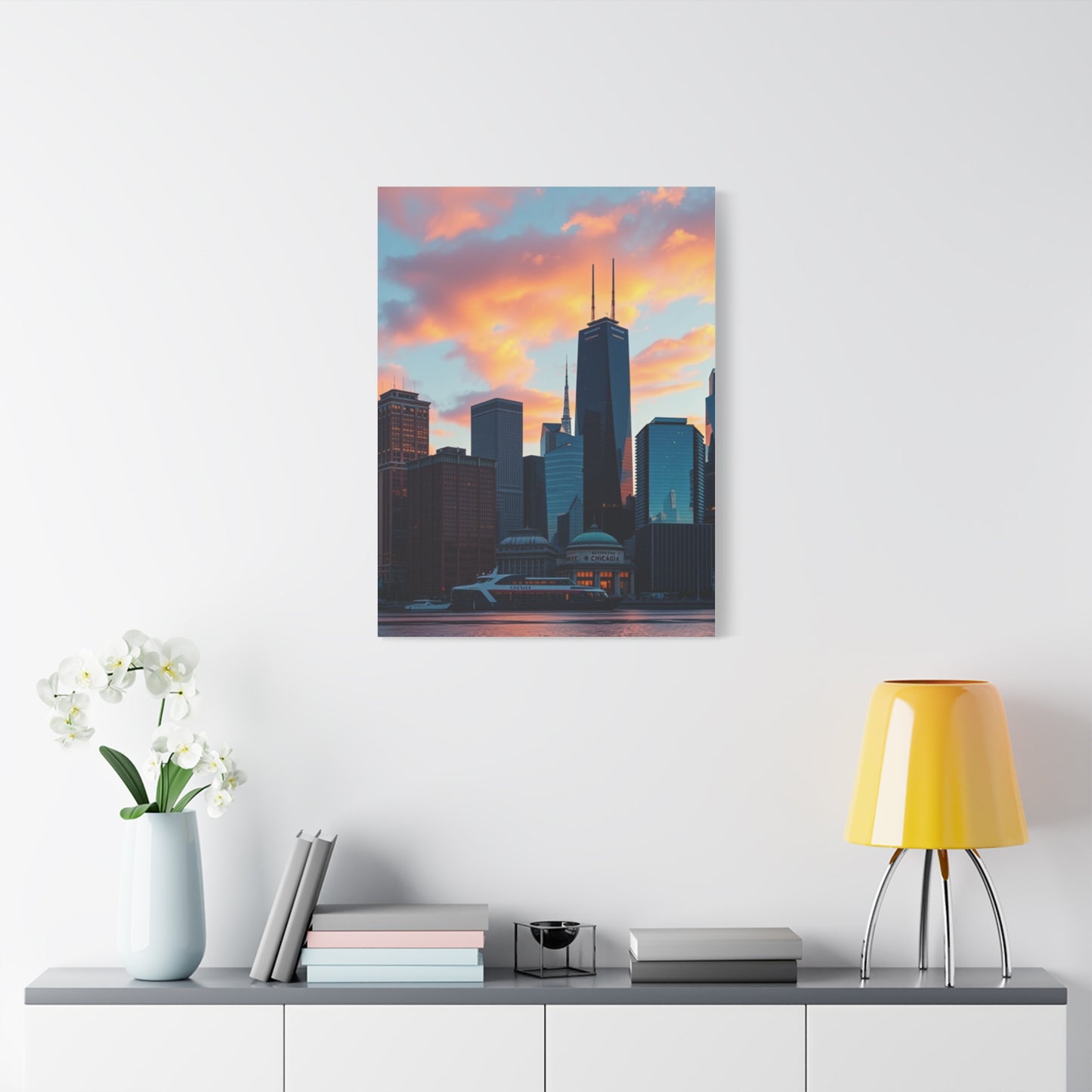 Chicago Skylines Art Canvas Art 3 Wall Art & Canvas Print