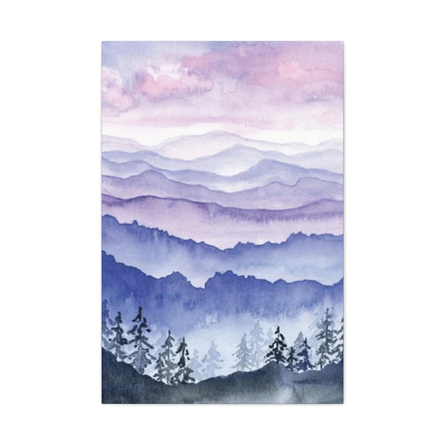 Blue and Purple Mountain Ridges Wall Art & Canvas Prints