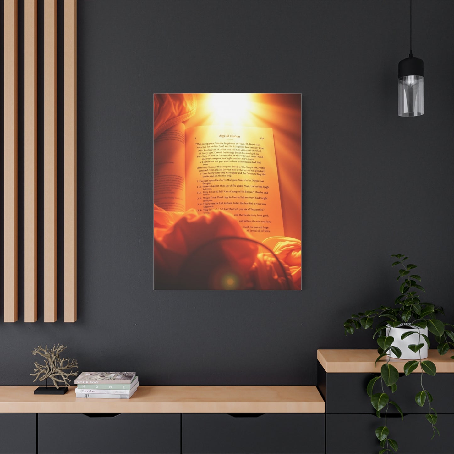 Sanctified Calligraphy Canvas Wall Art & Canvas Print