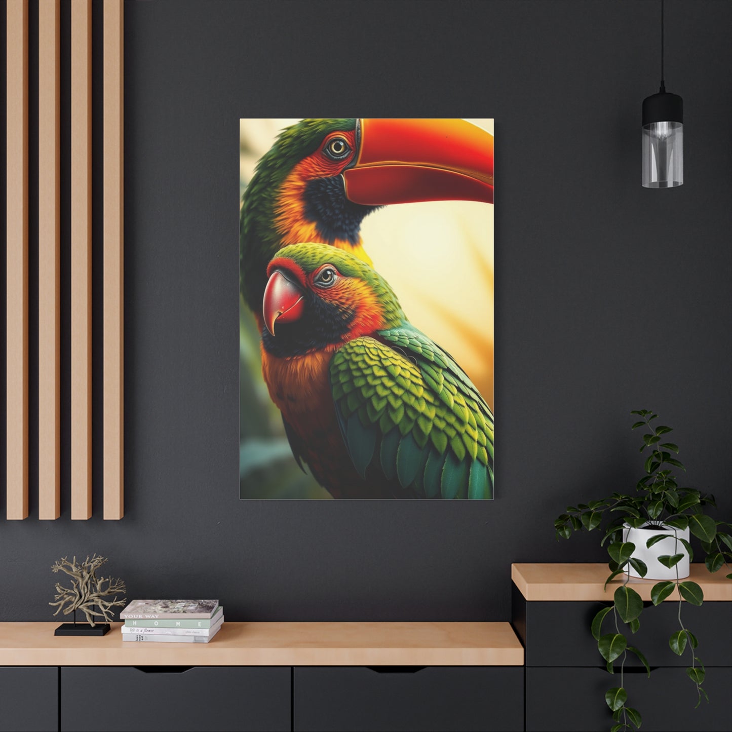 Masterpiece Tropical Birds Art Vision Wall Art & Canvas Print