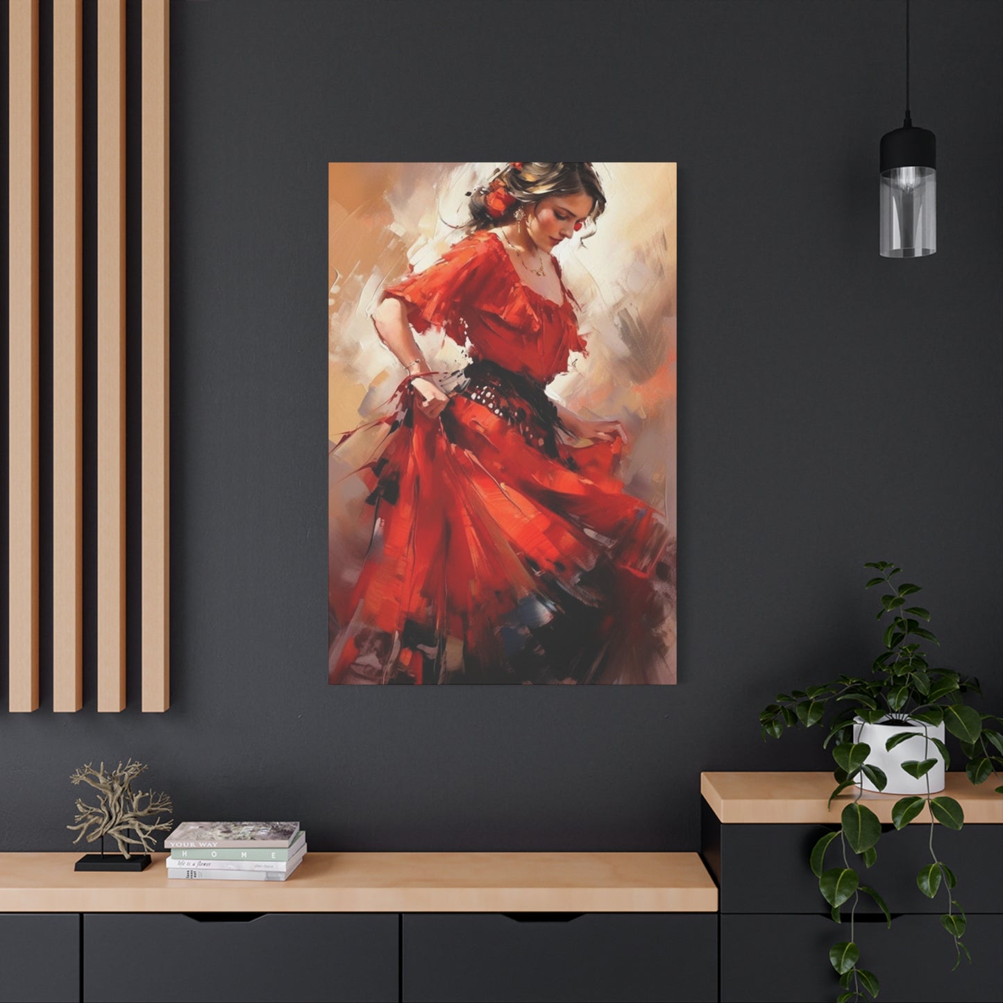 Spain Traditional Red Dance Wear Wall Art & Canvas Prints