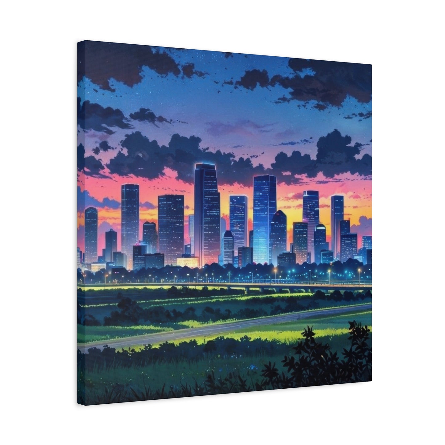 Houston Skyline Sunset Wall Art & Canvas Prints
