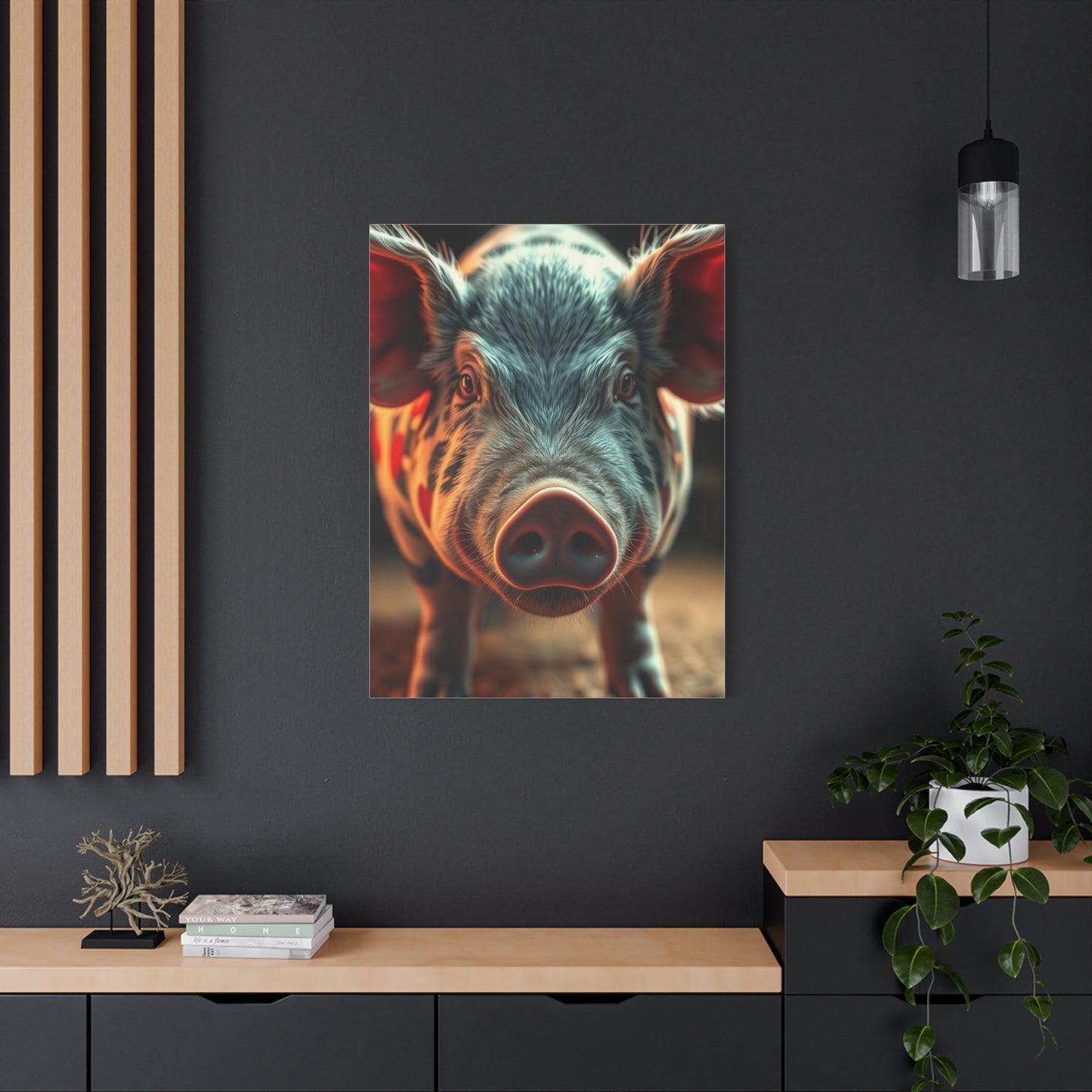 Pig Art Canvas Art 1 Wall Art & Canvas Print