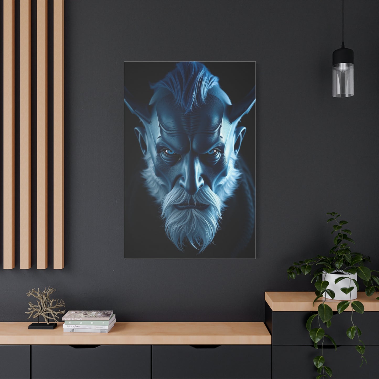 Vision Navy Blue Art Art Wall Art & Canvas Print