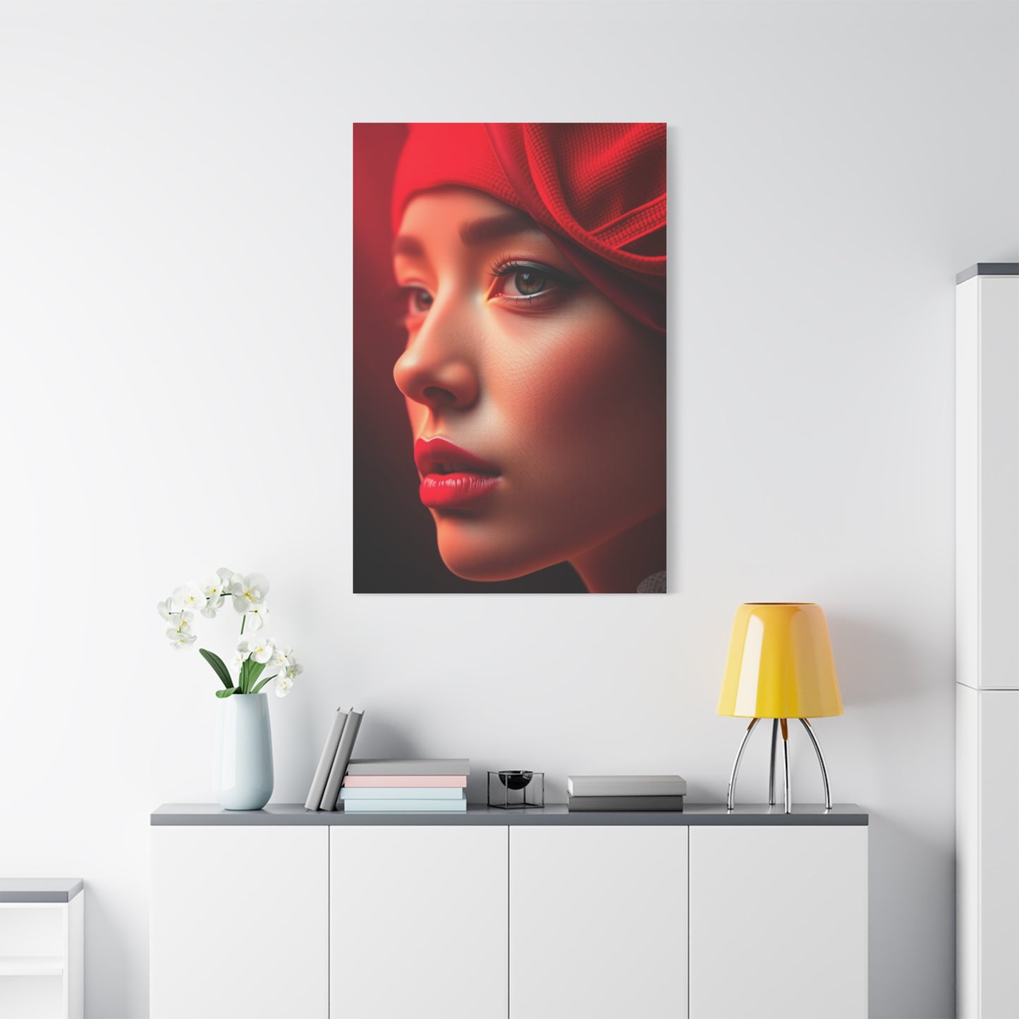 Burgundy Illumination Piece Wall Art & Canvas Print