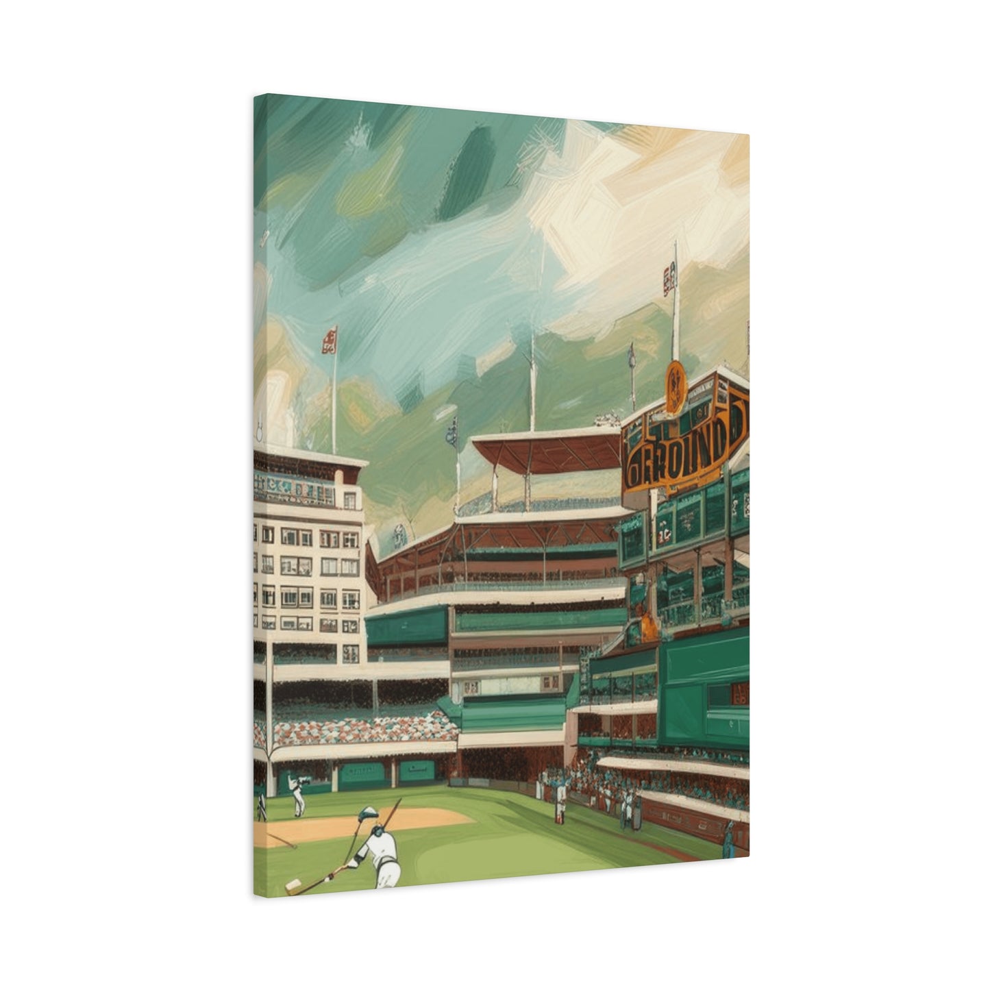 Baseball Game Painting Wall Art & Canvas Prints