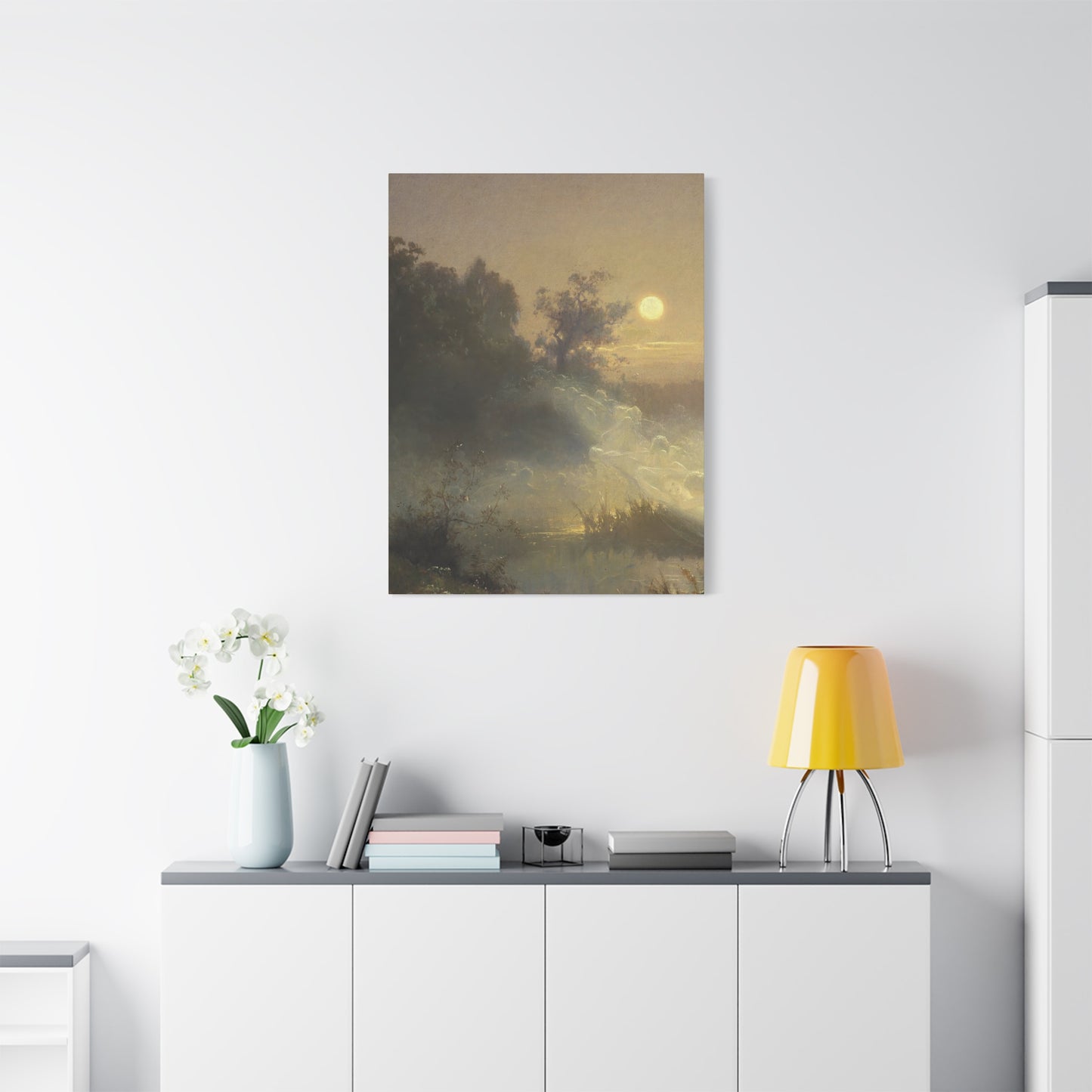 Dark Foggy Moonlit Wall Art & Canvas Prints