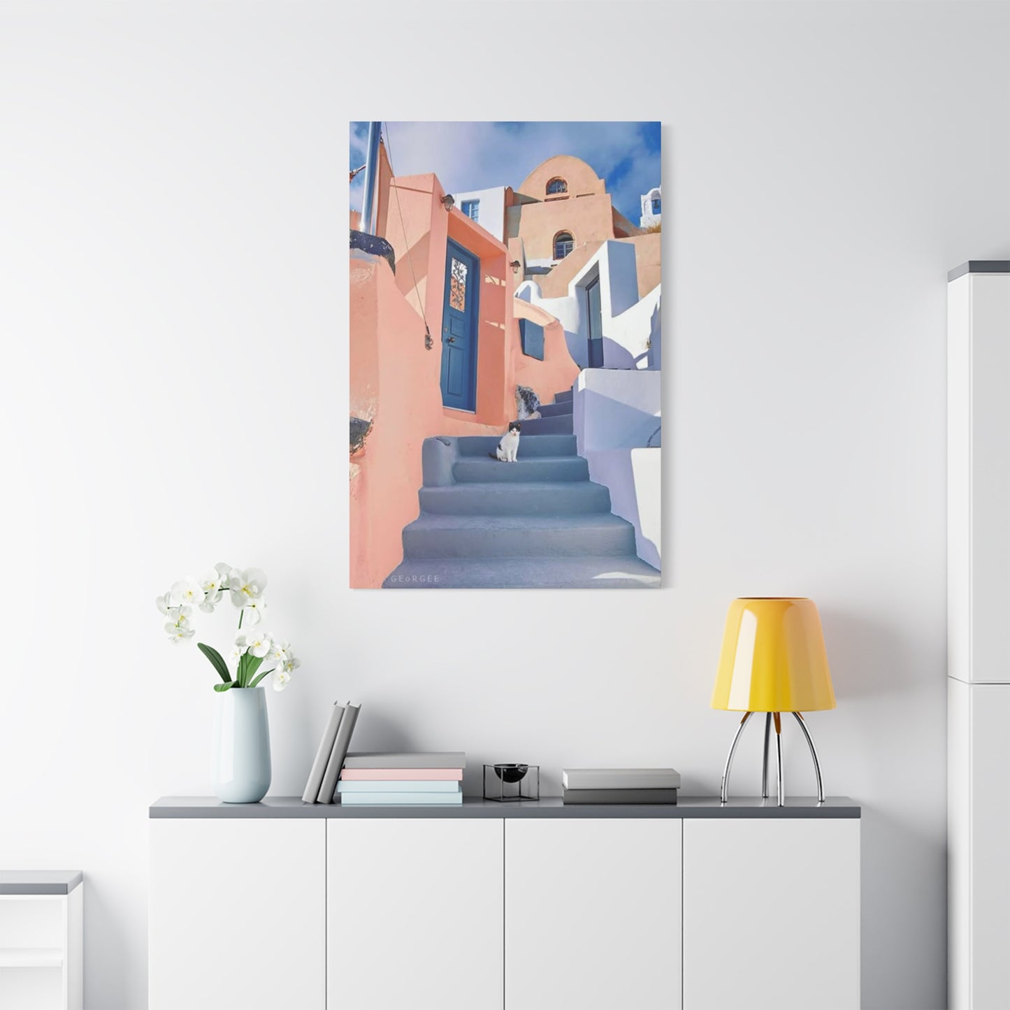 Cat On Street Of Spain Wall Art & Canvas Prints