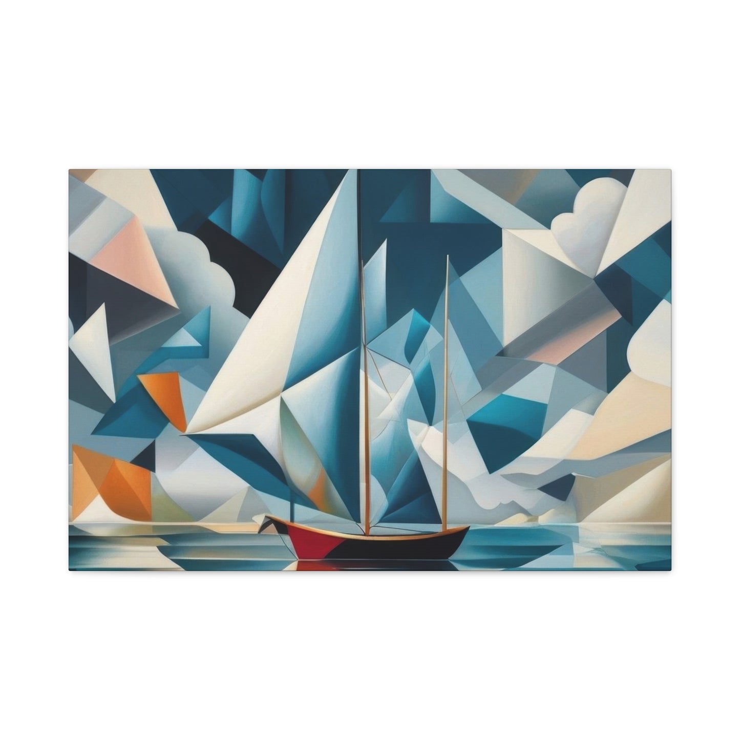 Boat In Water Cubism Wall Art & Canvas Prints