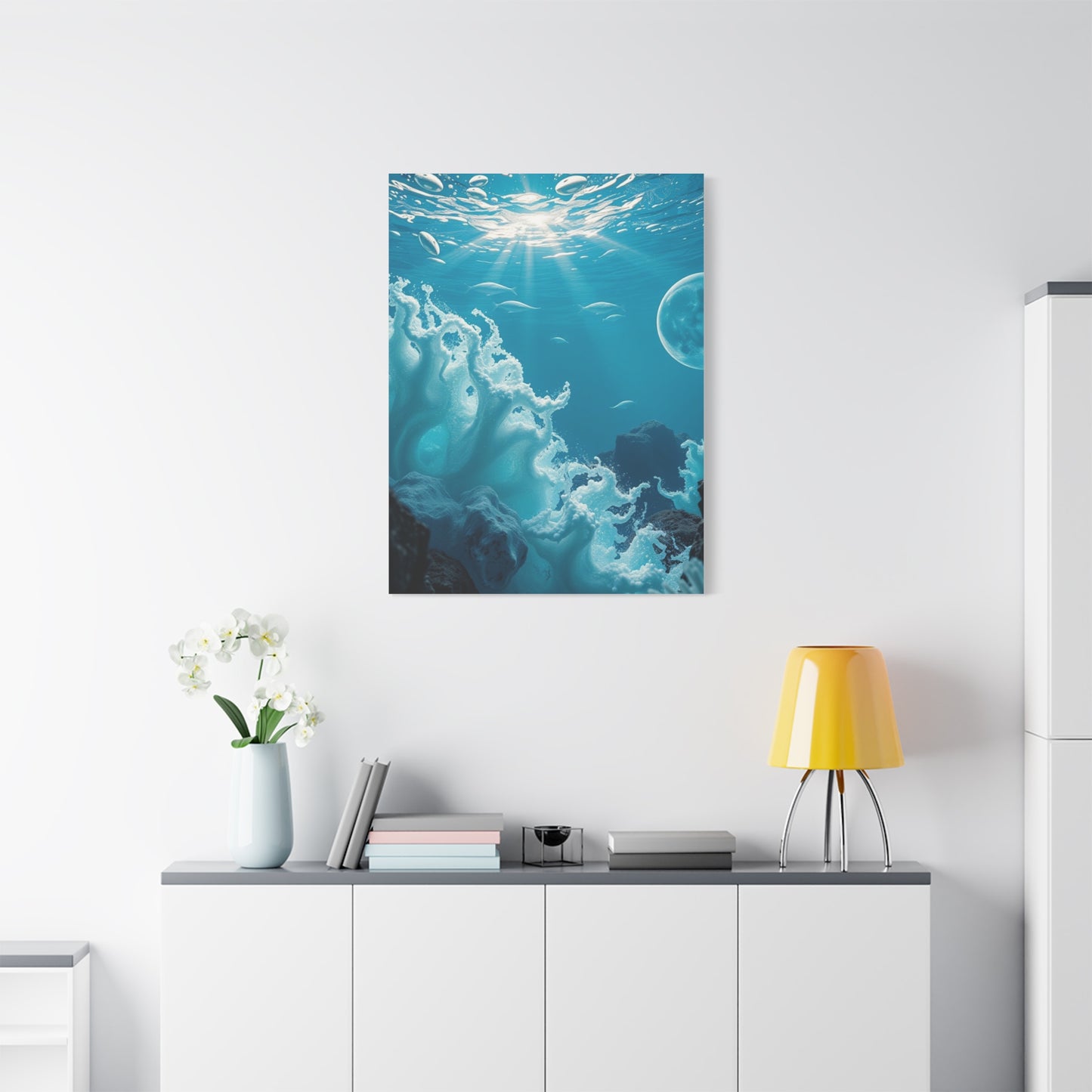 Cerulean Dreamscape Artwork Wall Art & Canvas Print