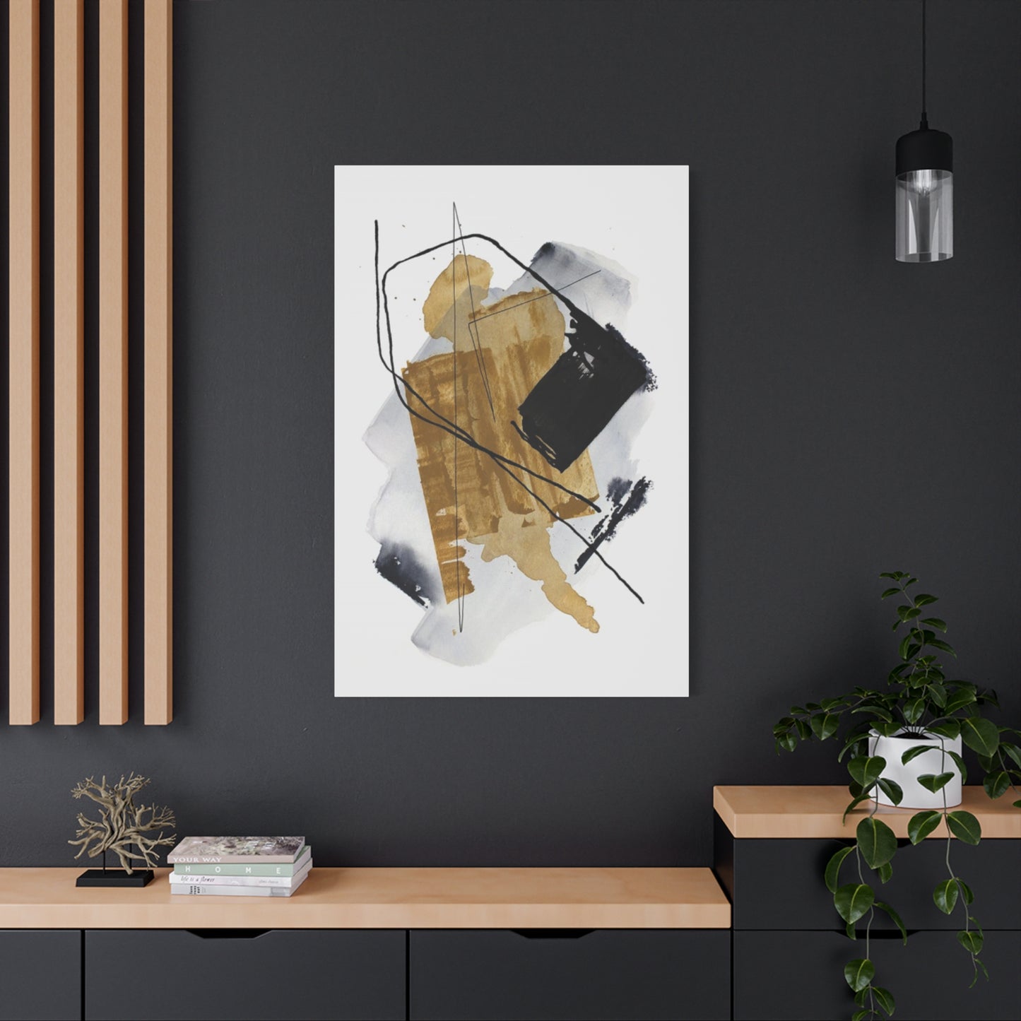 Men Abstract Water Painting Modernism Wall Art & Canvas Prints