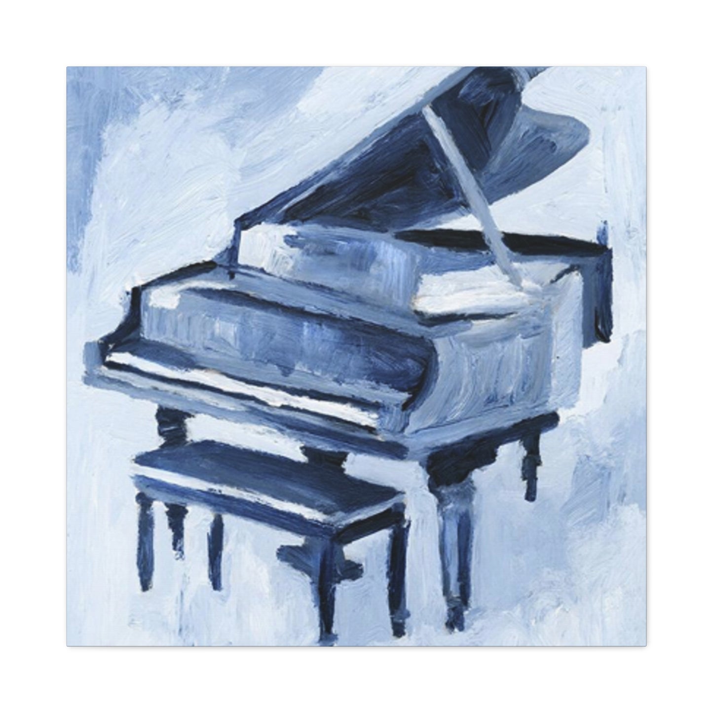 Black Piano Drawing Painting Wall Art & Canvas Prints