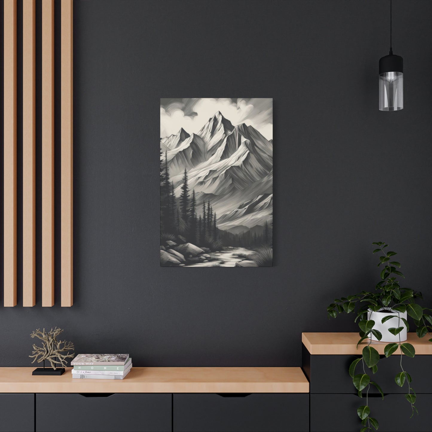 Mountains Grey Wall Art & Canvas Prints