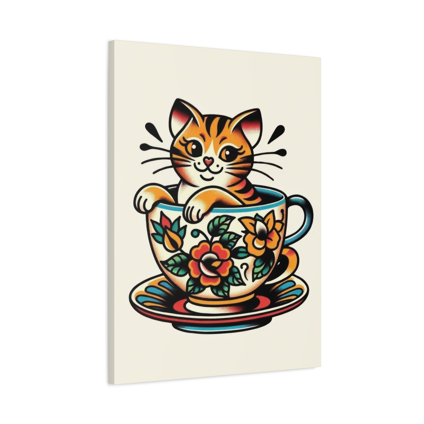 Cozy Cat in a Cup Wall Art & Canvas Prints