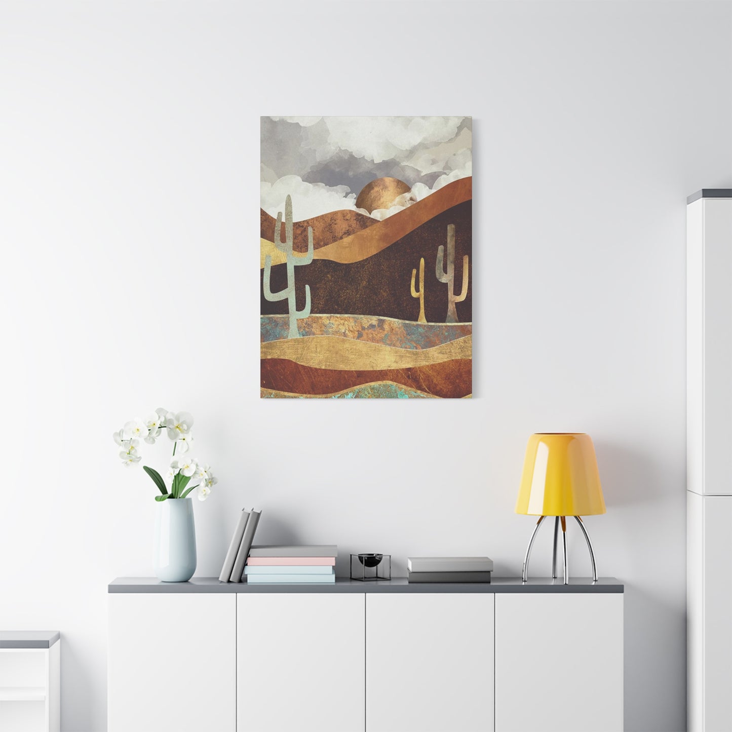 Large Cactus In Desert Wall Art & Canvas Prints
