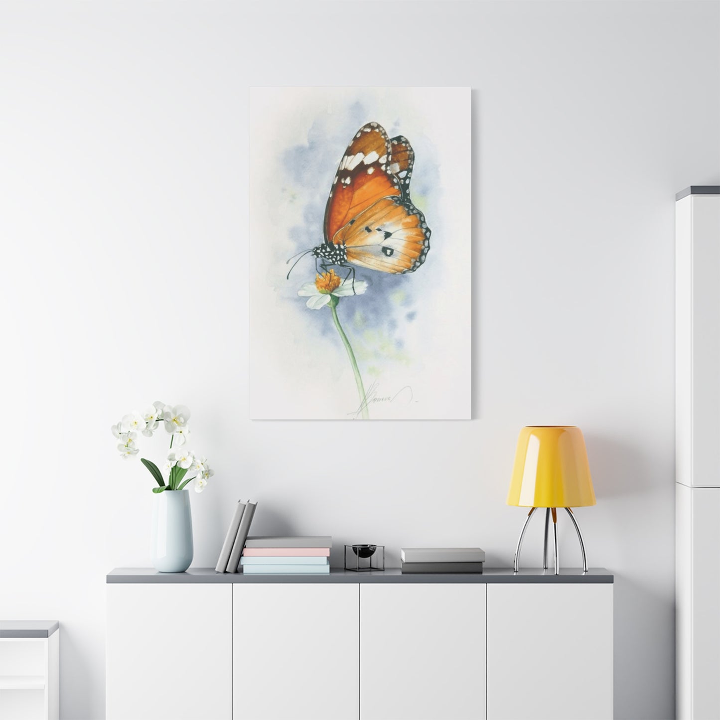 Butterfly Water Painting Wall Art & Canvas Prints