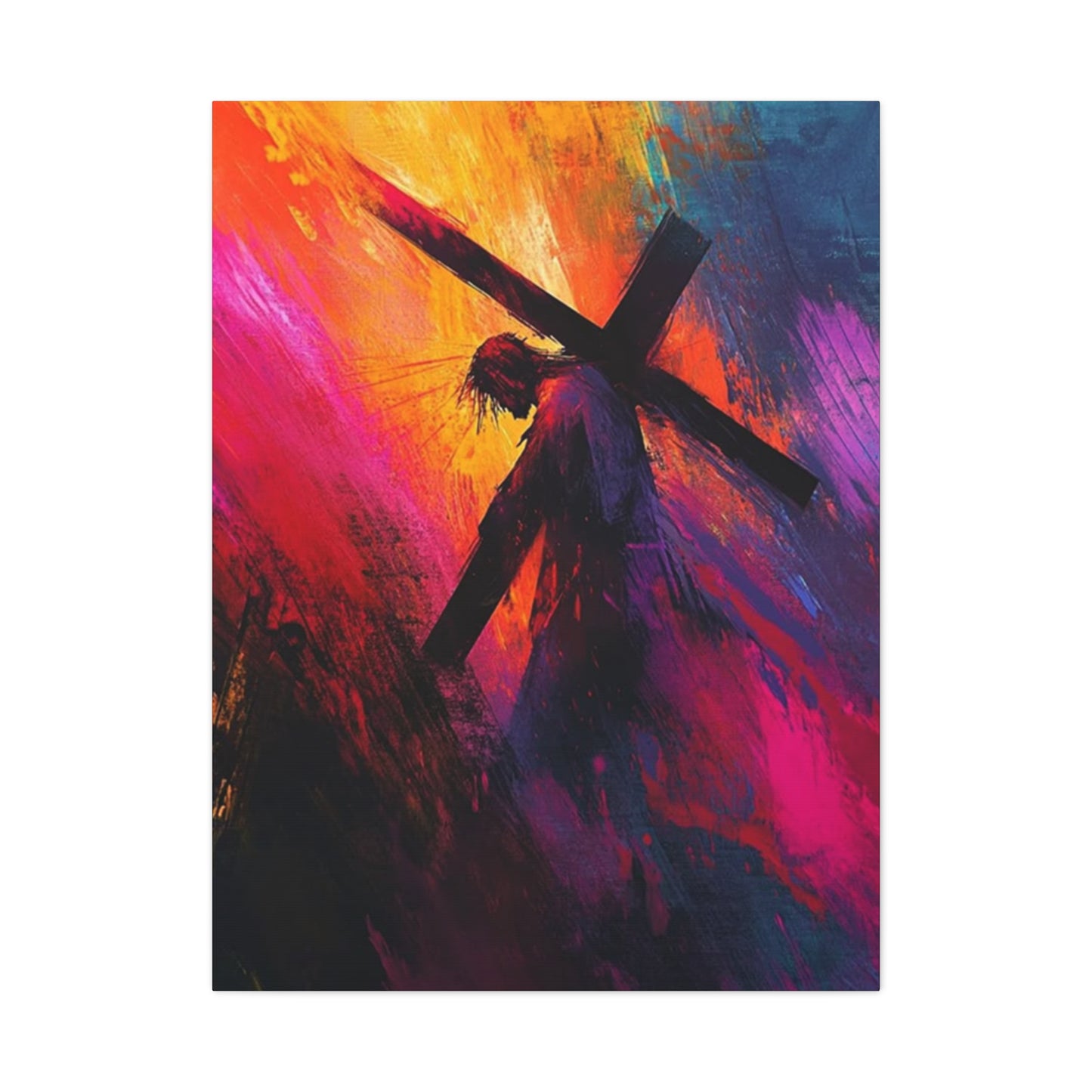 Abstract Jesus Caring Cross Wall Art & Canvas Prints