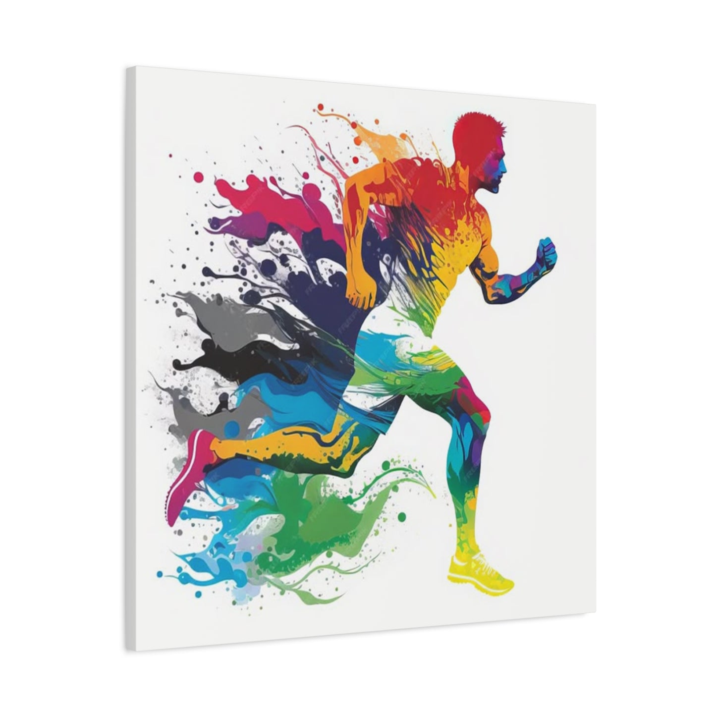 Running Graffiti Wall Art & Canvas Prints