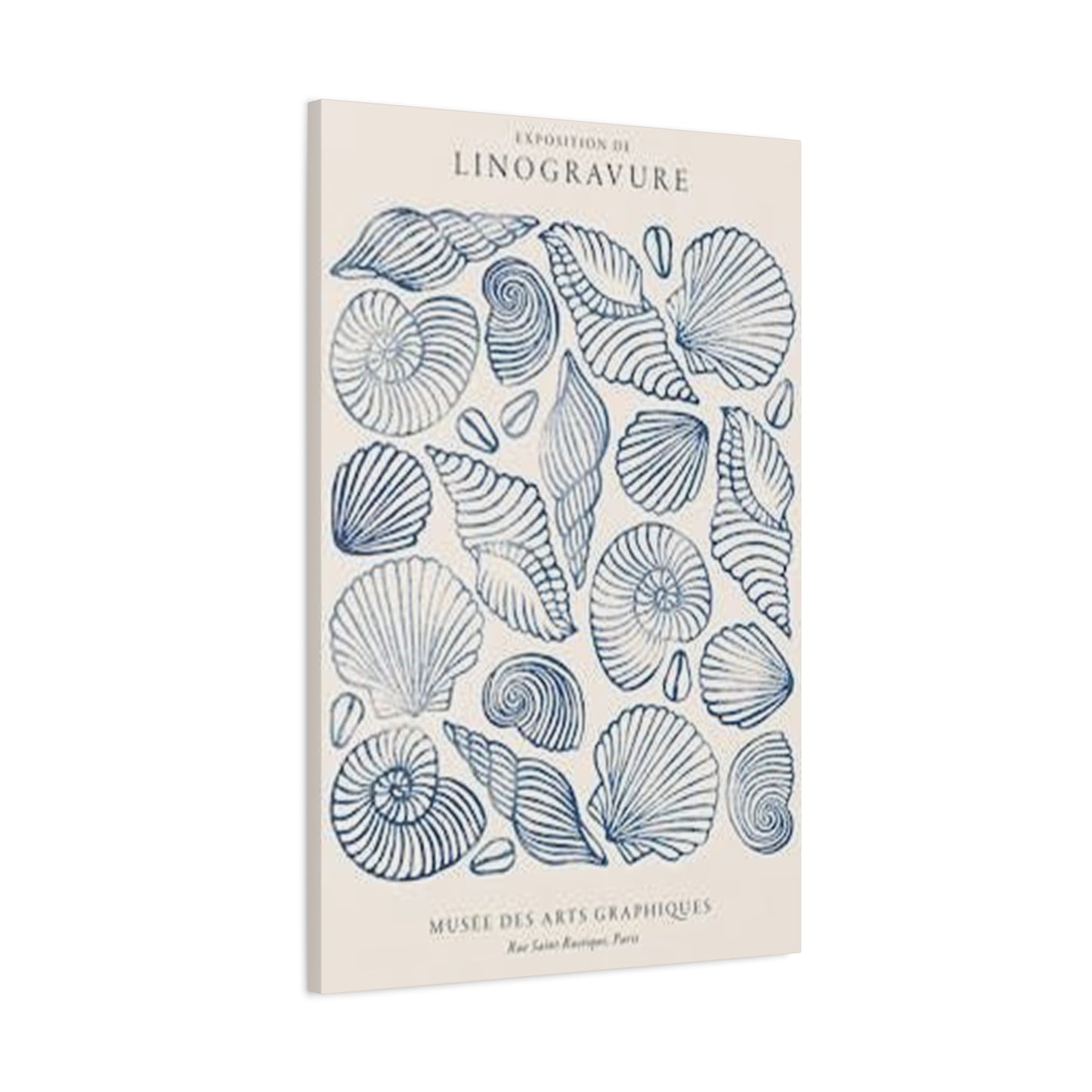 Purple Sea Shell Shape Poster Wall Art & Canvas Prints