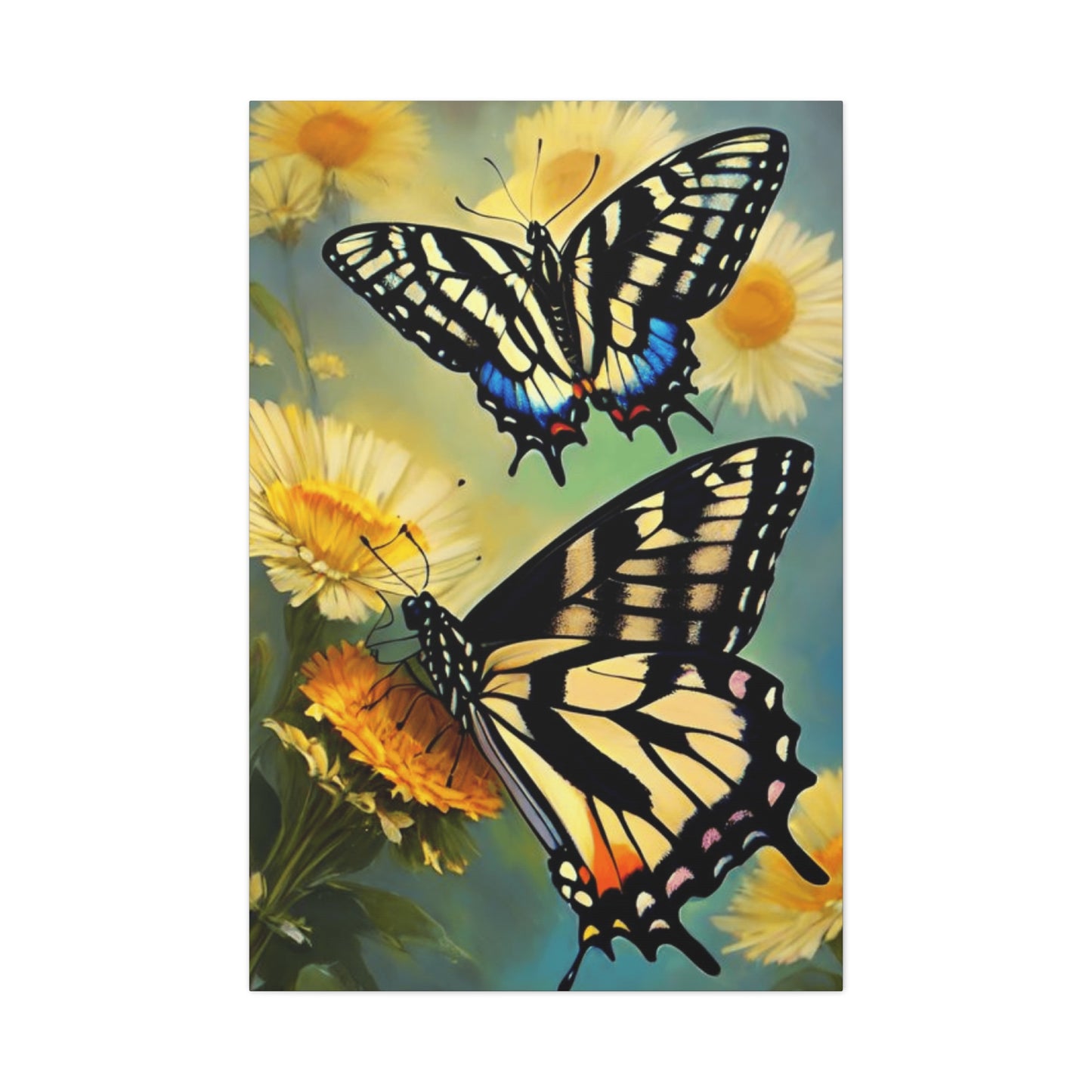 Butterflies on Sunflower Wall Art & Canvas Prints