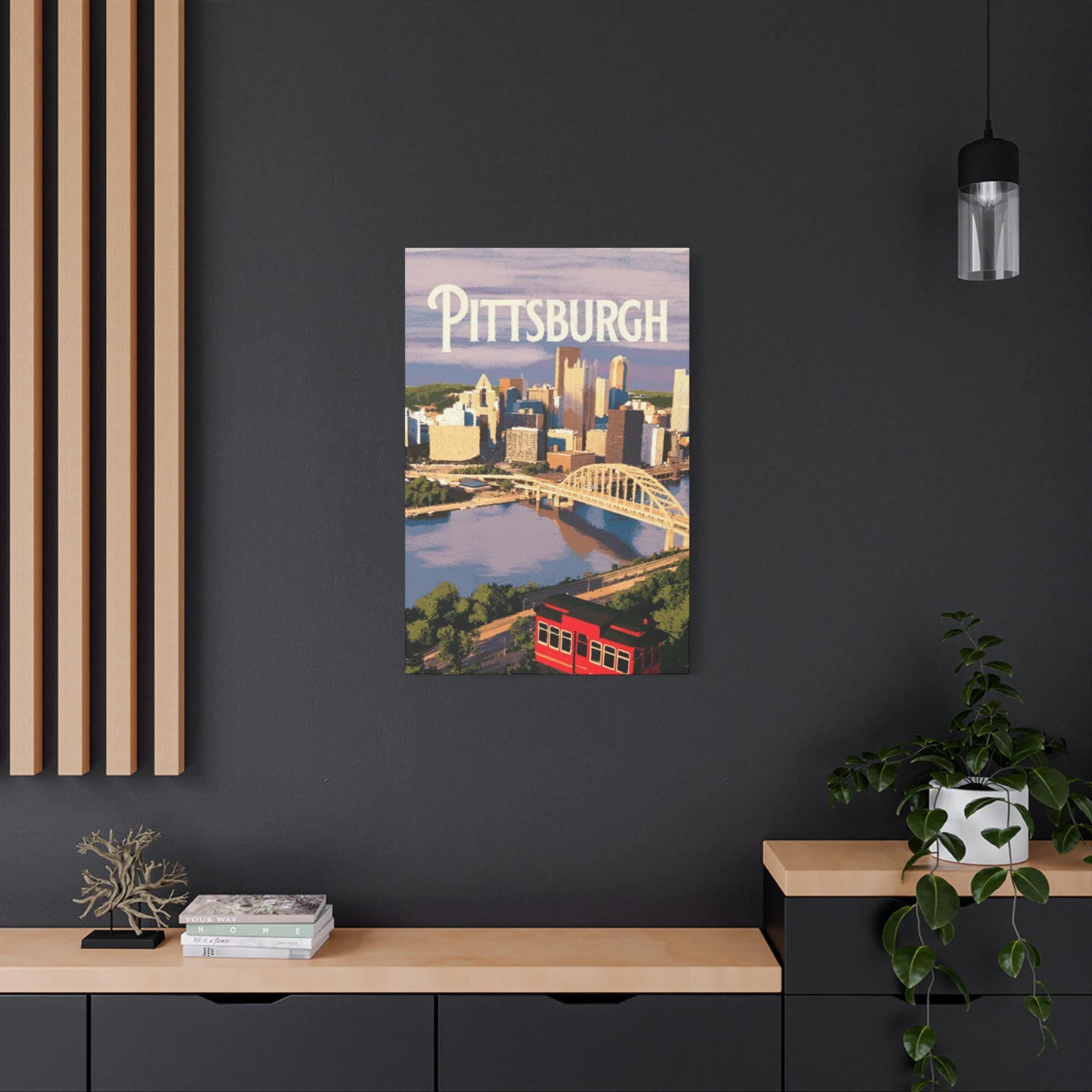 Pittsburgh Bridge & River Poster Wall Art & Canvas Prints