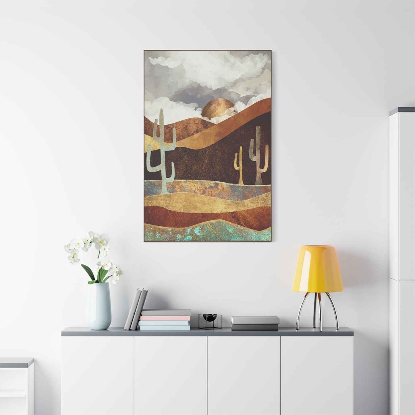 Large Cactus In Desert Wall Art & Canvas Prints