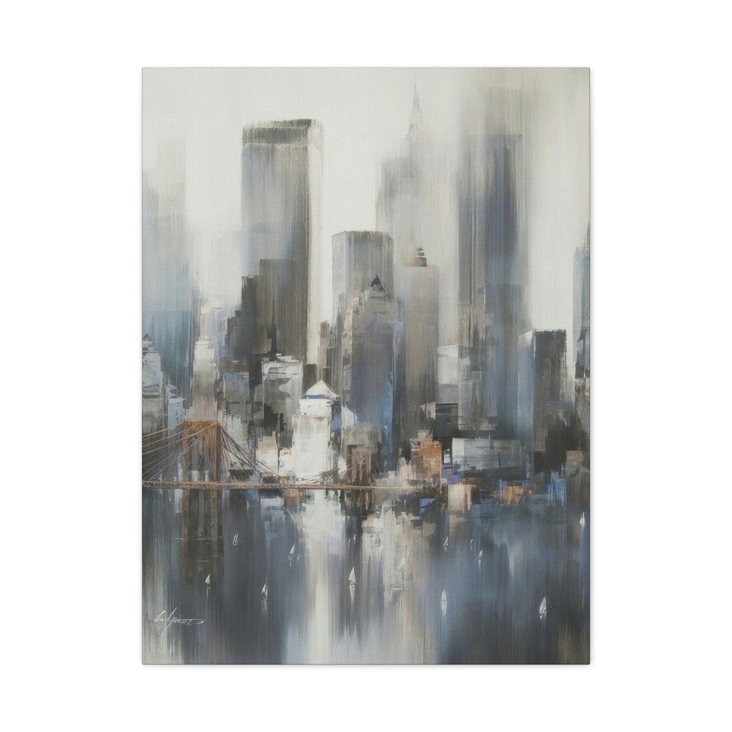 City Grey Wall Art & Canvas Prints