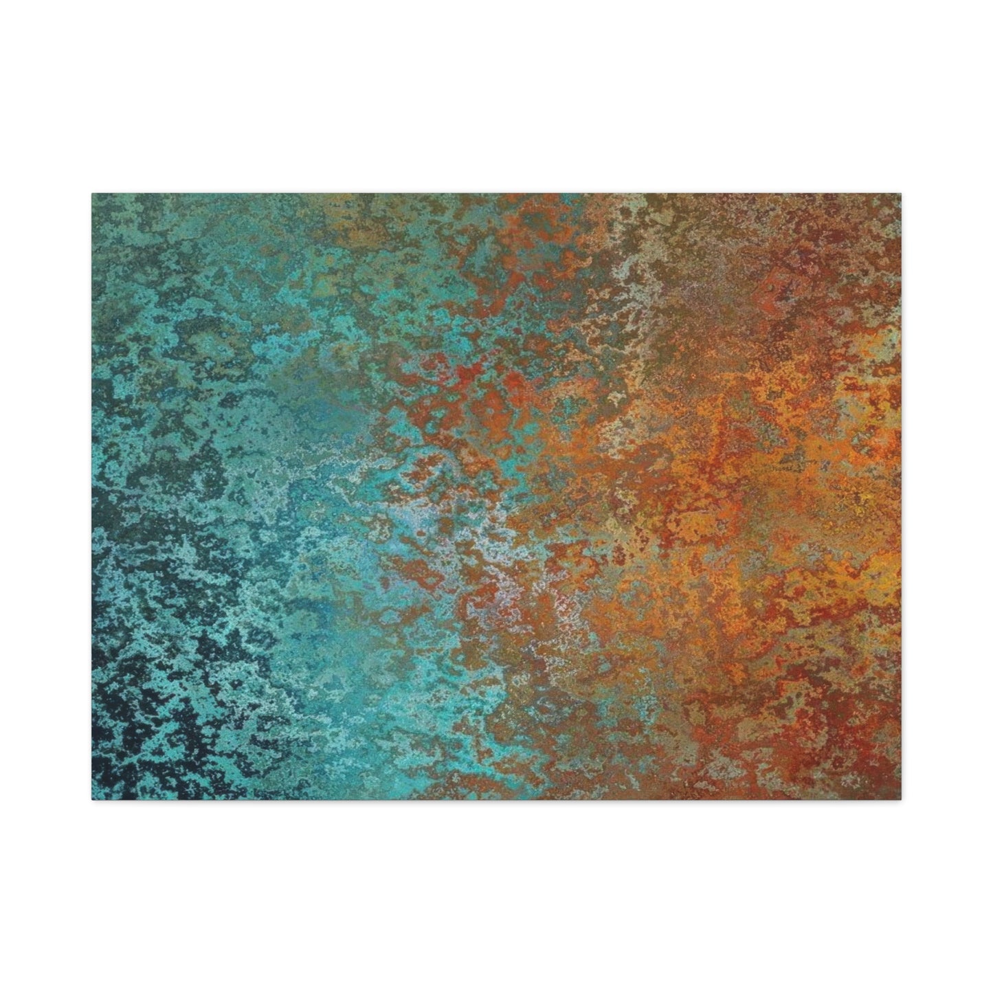 Teal Rust Abstract Wall Art & Canvas Prints