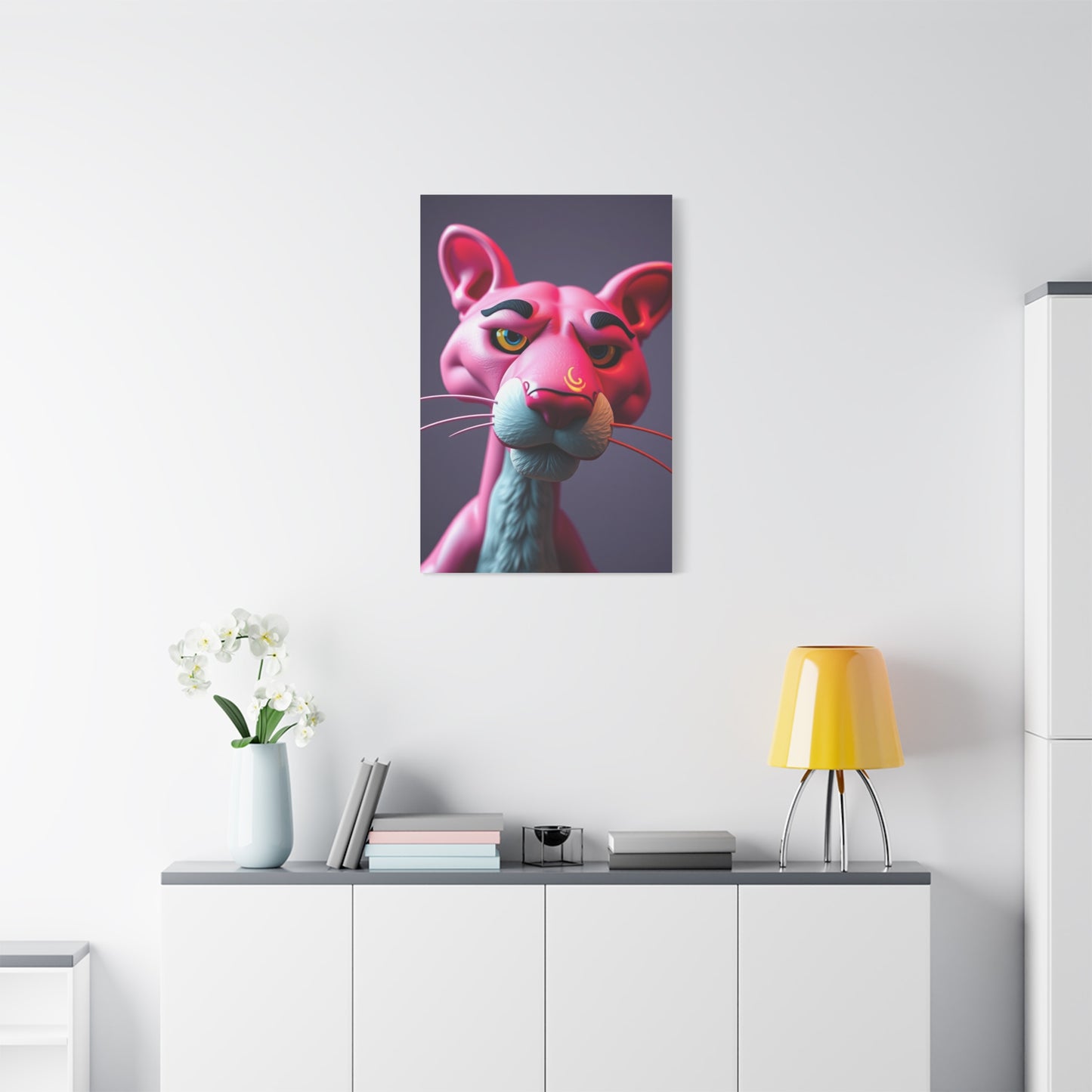 Ruby Feline Elegance Wall Art & Canvas Print