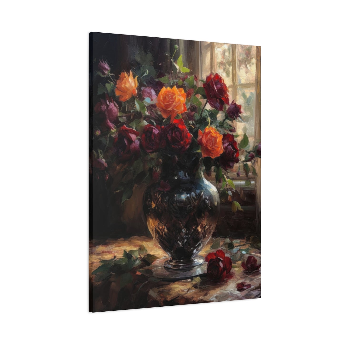 Vase Light Through Window Dark Academia Wall Art & Canvas Prints