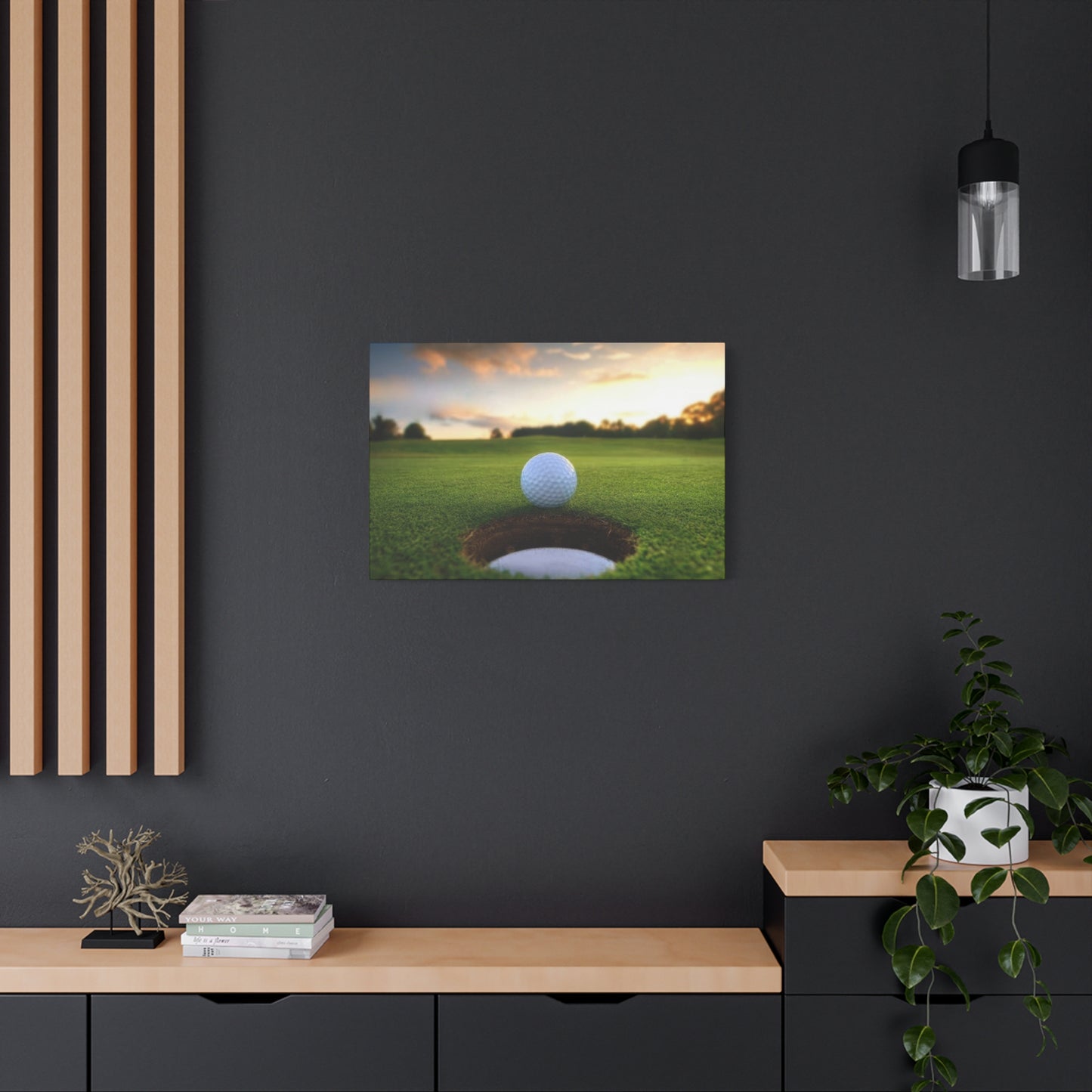 Golf Ball Cup Closeup Wall Art & Canvas Prints