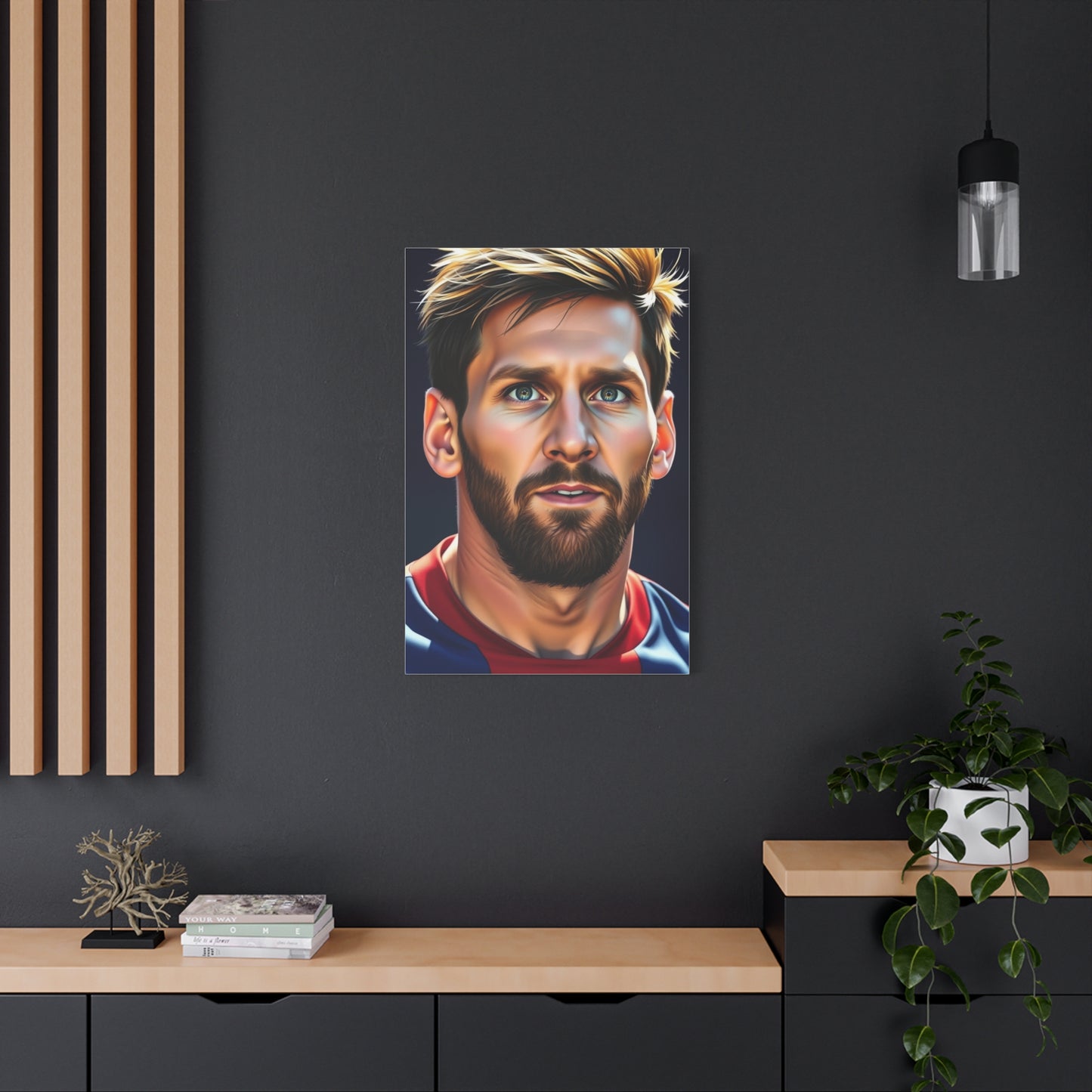 Lionel Messi Illustration Art Premium Canvas 19 Wall Art & Canvas Print