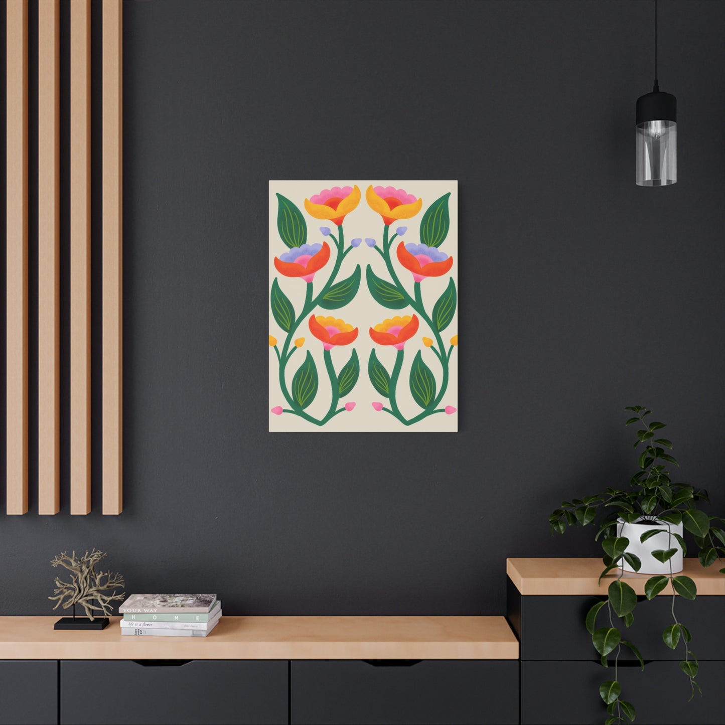 Symmetric Colorful Flowers Wall Art & Canvas Prints
