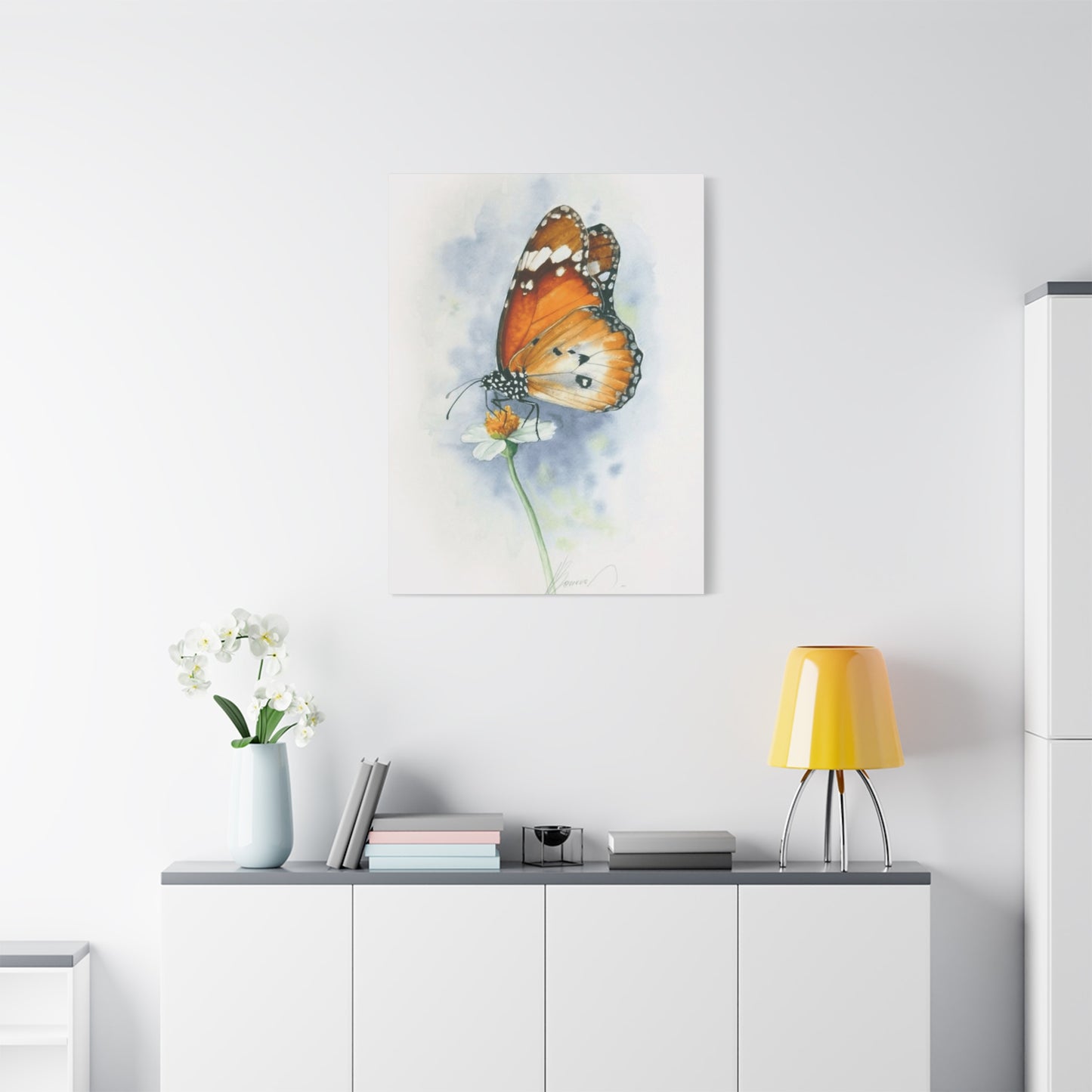 Butterfly Water Painting Wall Art & Canvas Prints