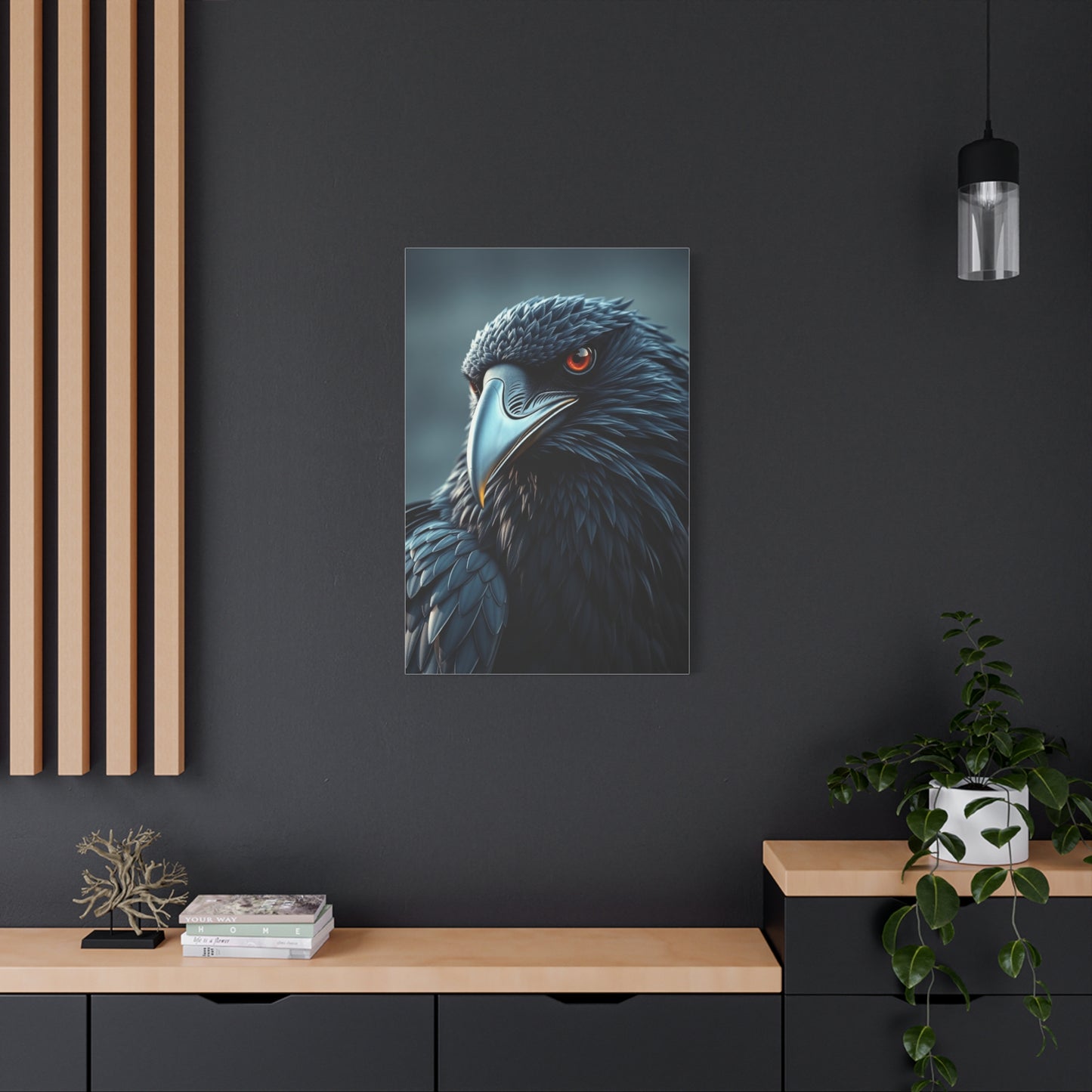Obsidian Wing Elegance wall art & canvas print
