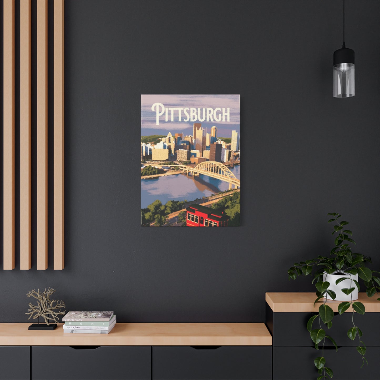 Pittsburgh Bridge & River Poster Wall Art & Canvas Prints