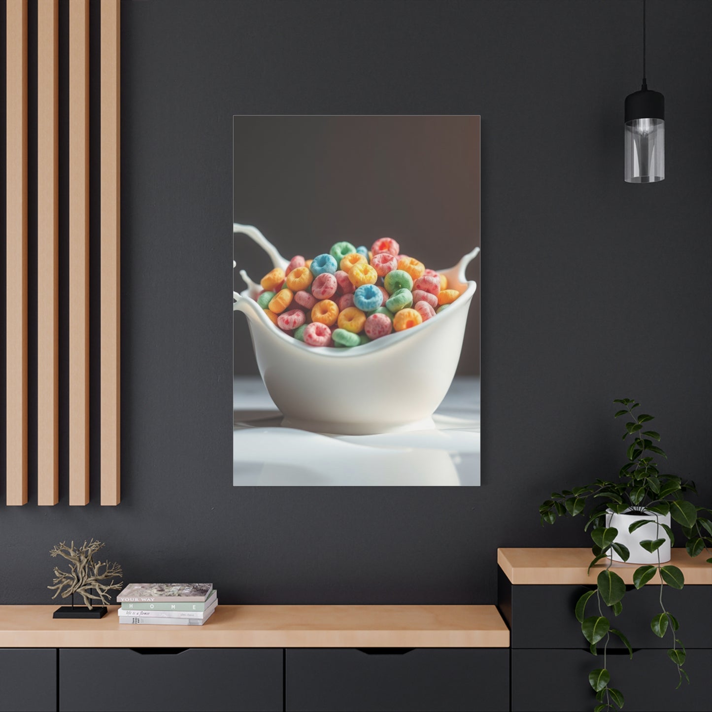 Fruit Loops in Milk Art Premium Canvas 20 Wall Art & Canvas Print