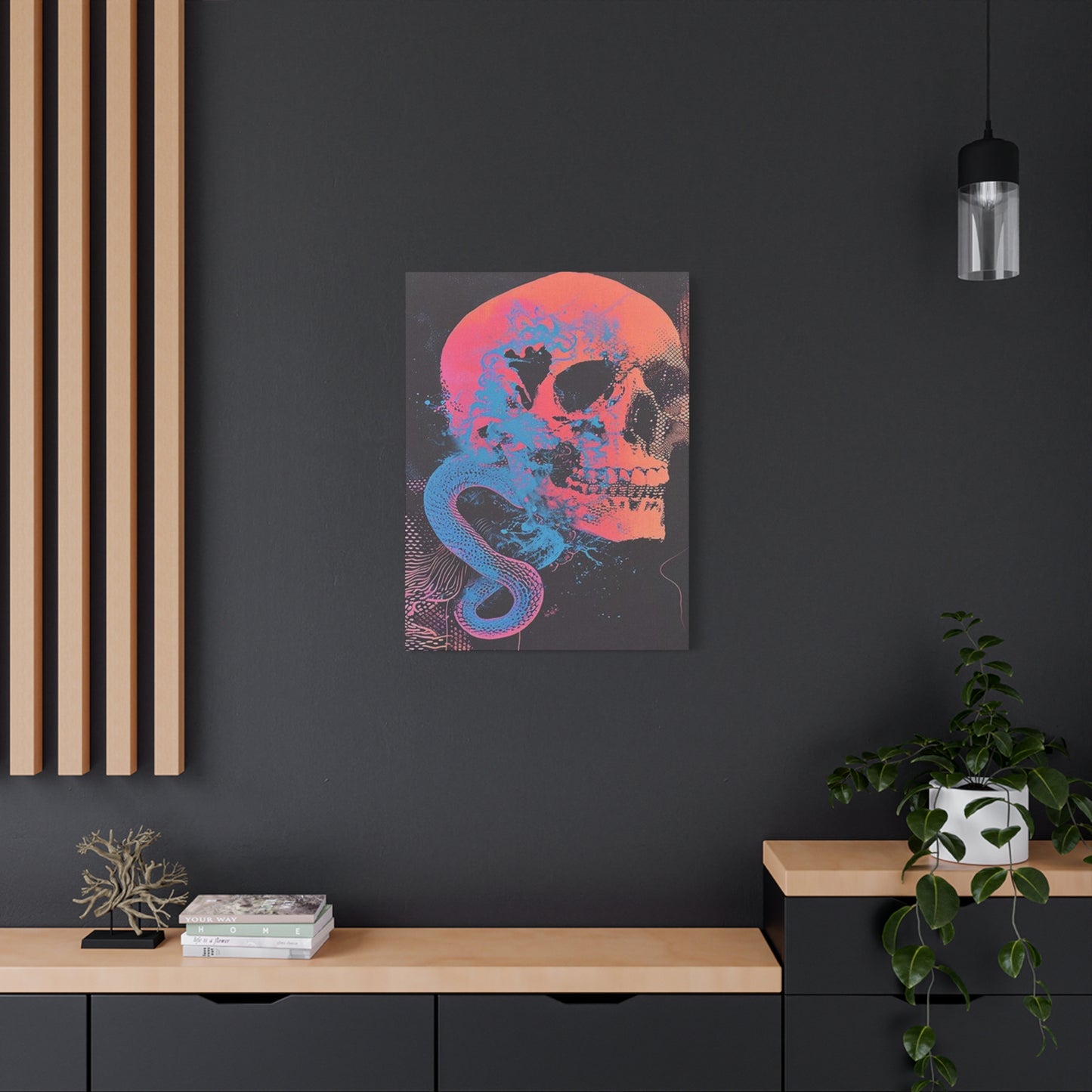 Skull And Snake Poster Wall Art & Canvas Prints