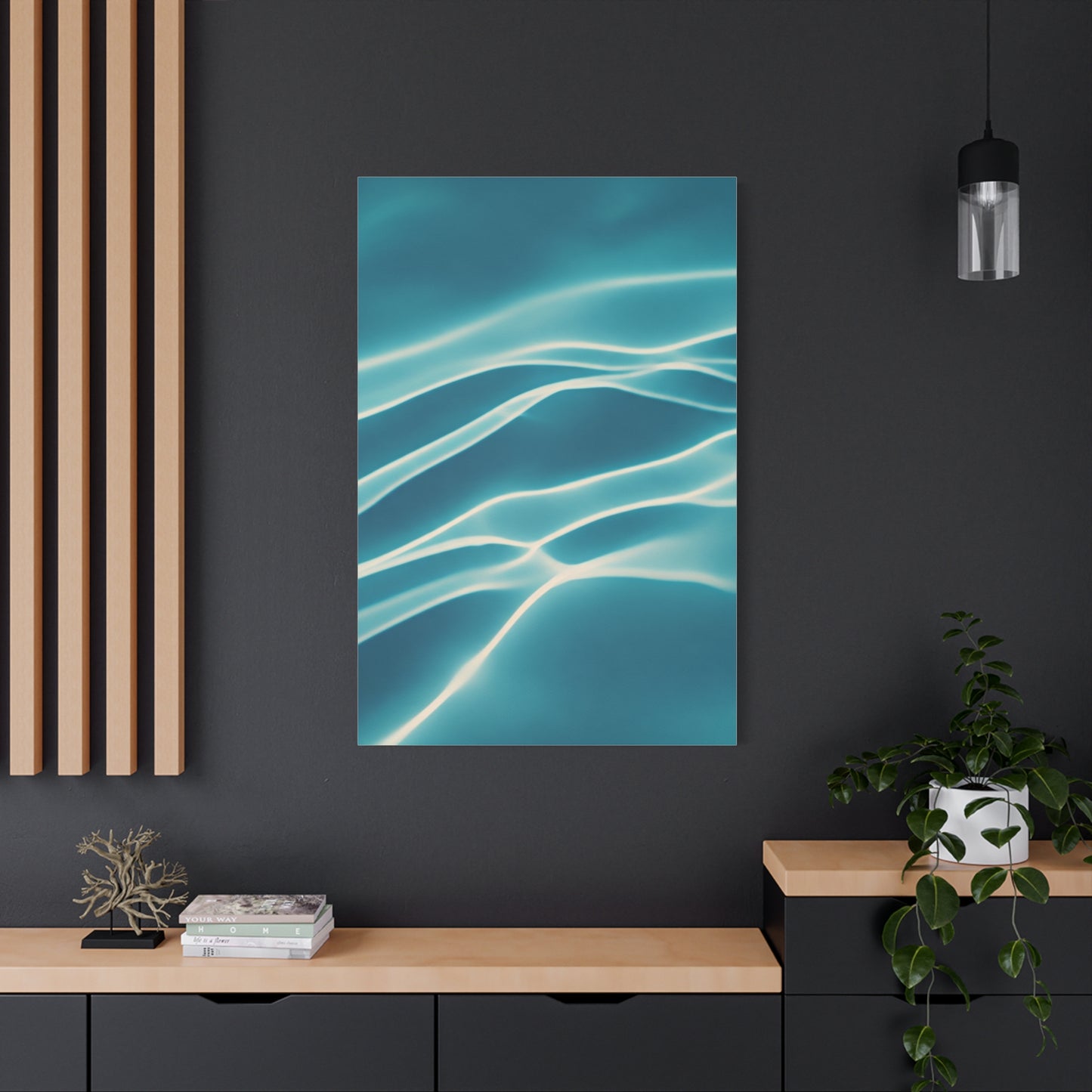 Aqua Light Ripple Wall Art & Canvas Prints Product Description