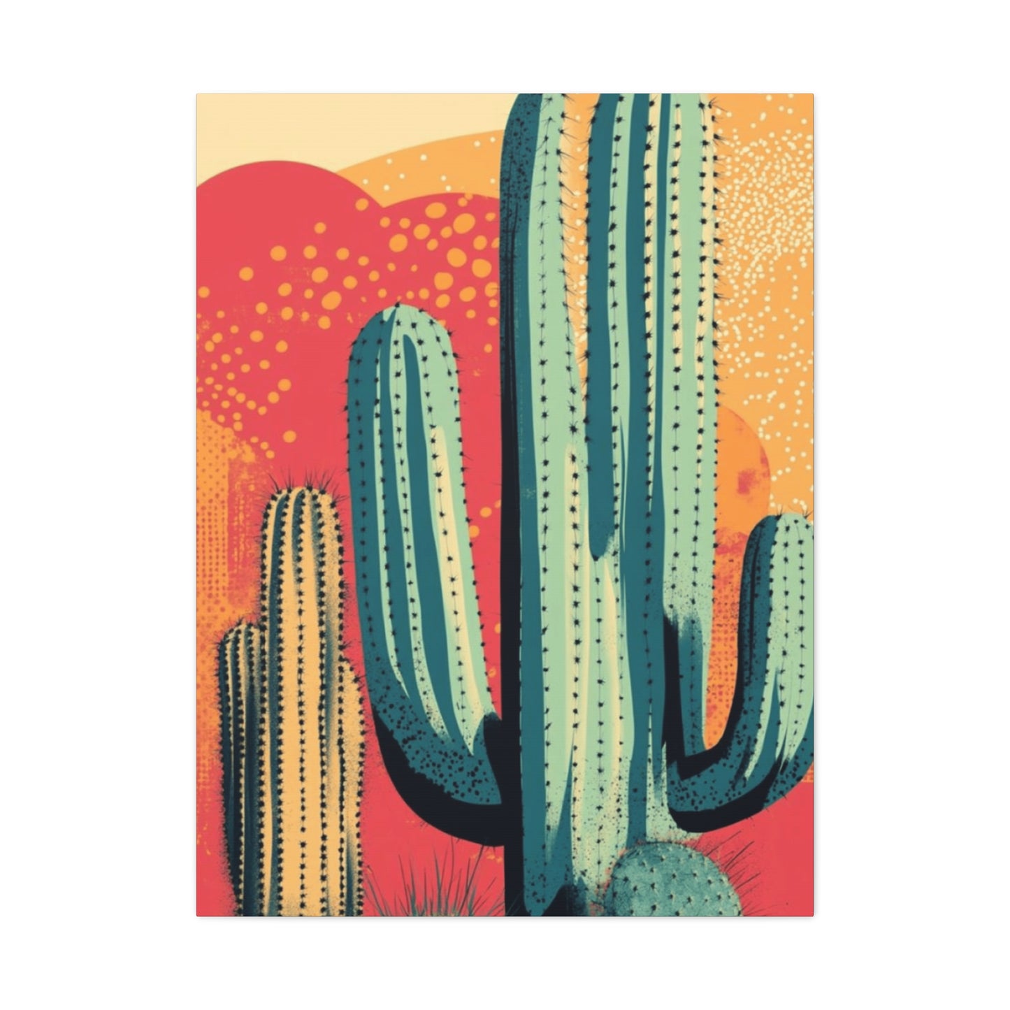 Bright Cactus Painting Wall Art & Canvas Prints