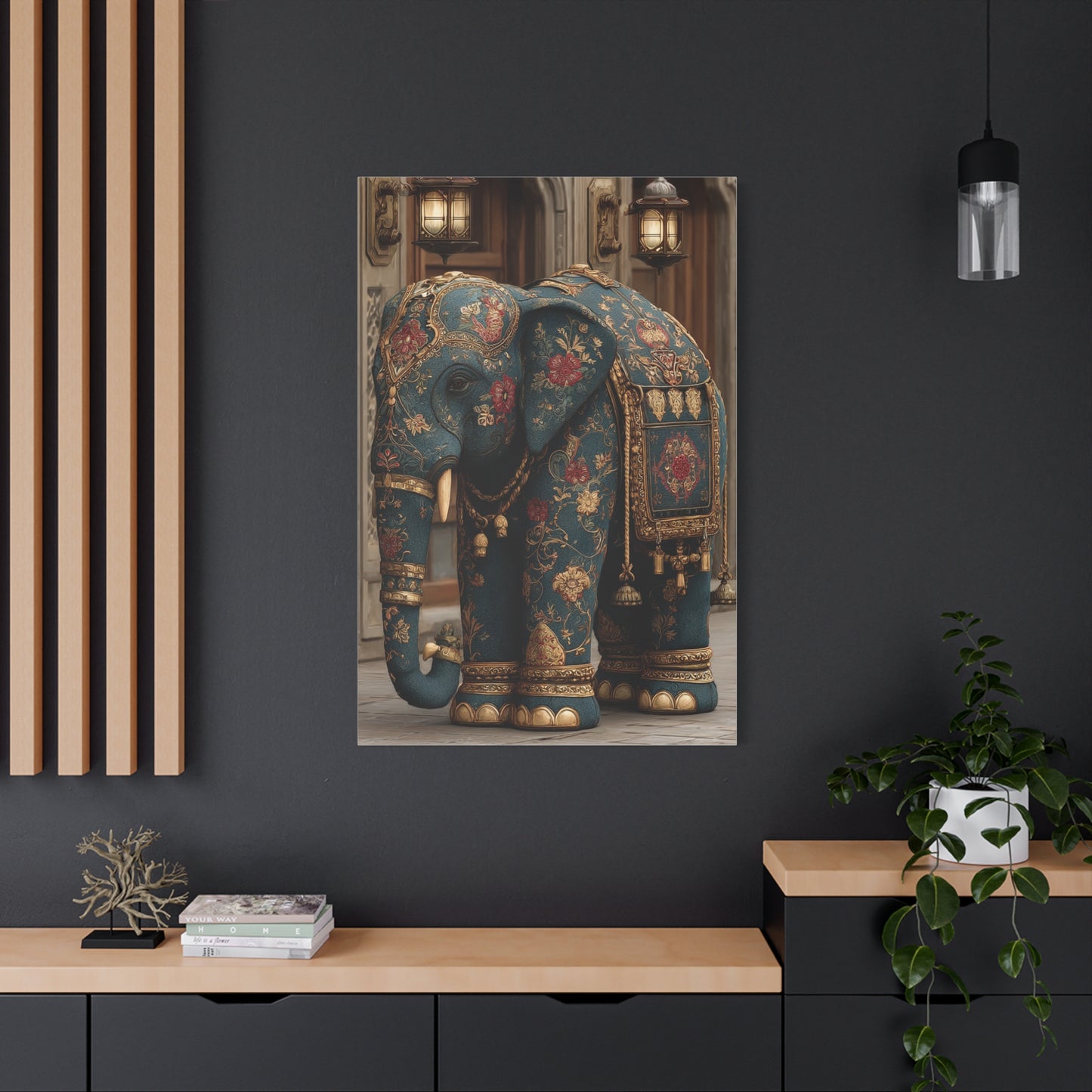 Ornamental Mandala Elephant Portrait Wall Art & Canvas Print
