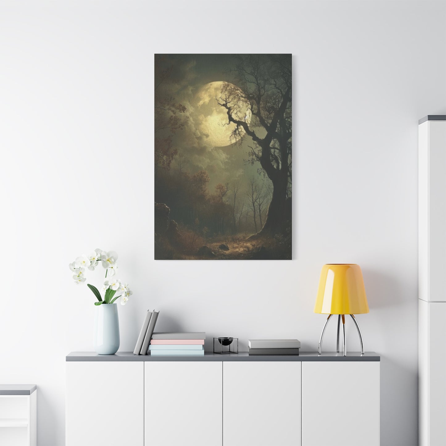 Moon At Night Dark Academia Wall Art & Canvas Prints