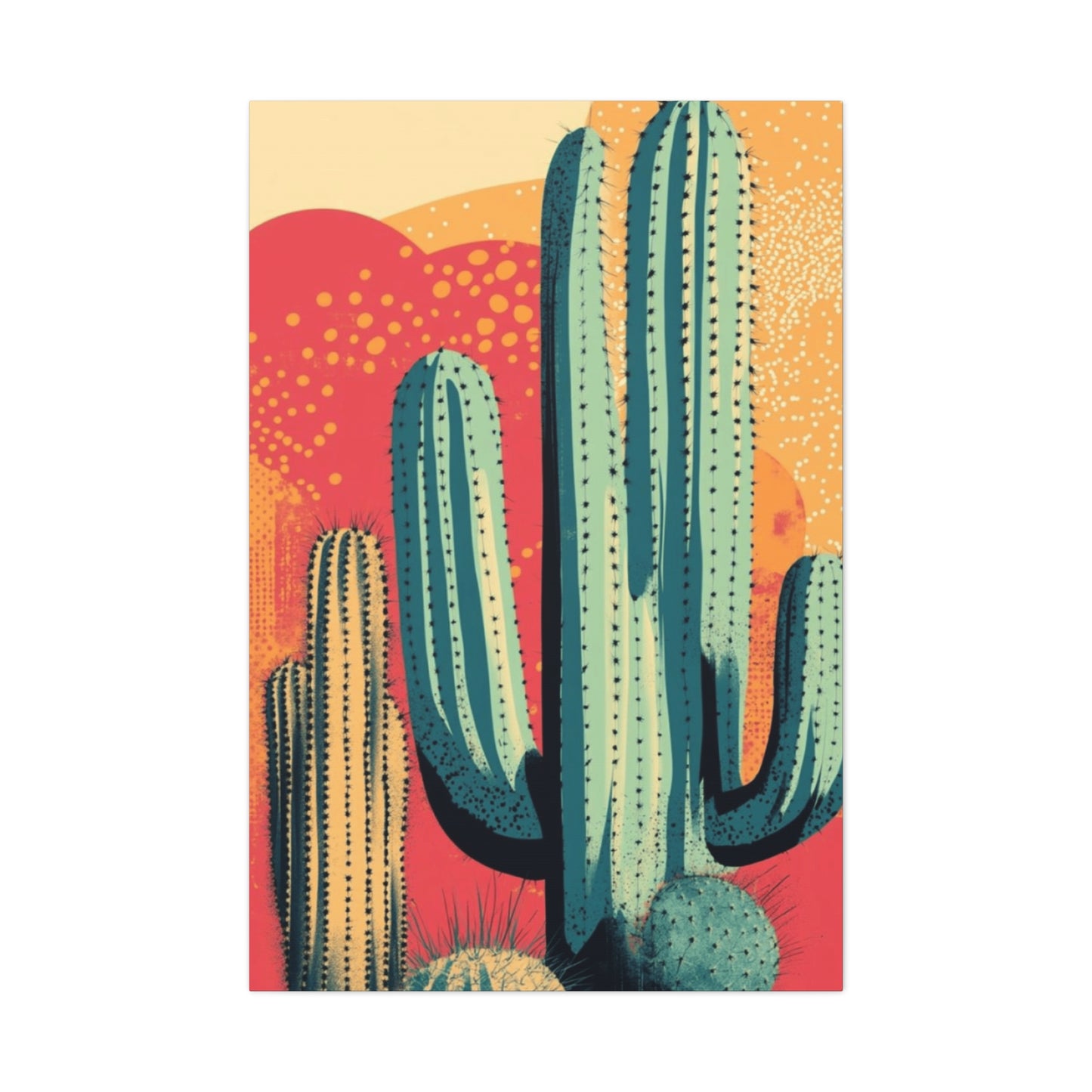 Bright Cactus Painting Wall Art & Canvas Prints