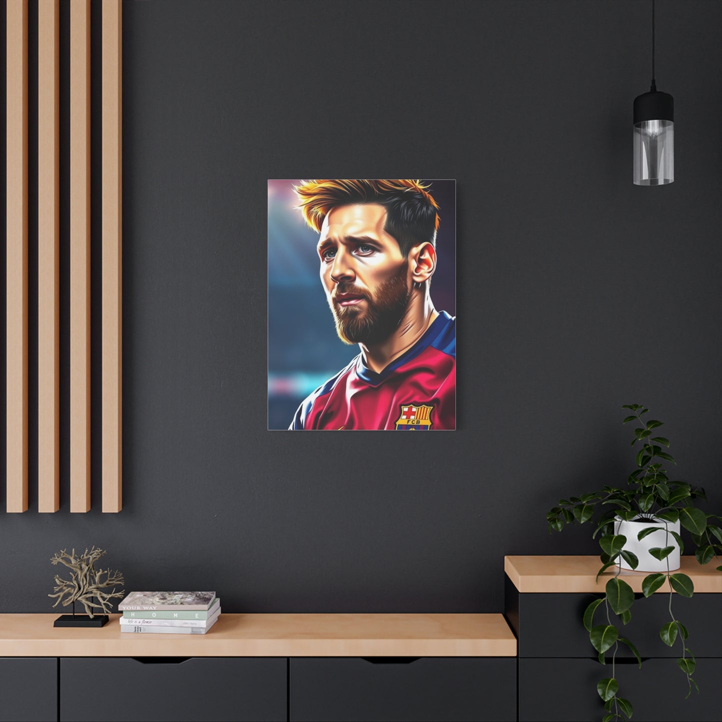 Lionel Messi Illustration Art Premium Canvas 18 Wall Art & Canvas Print