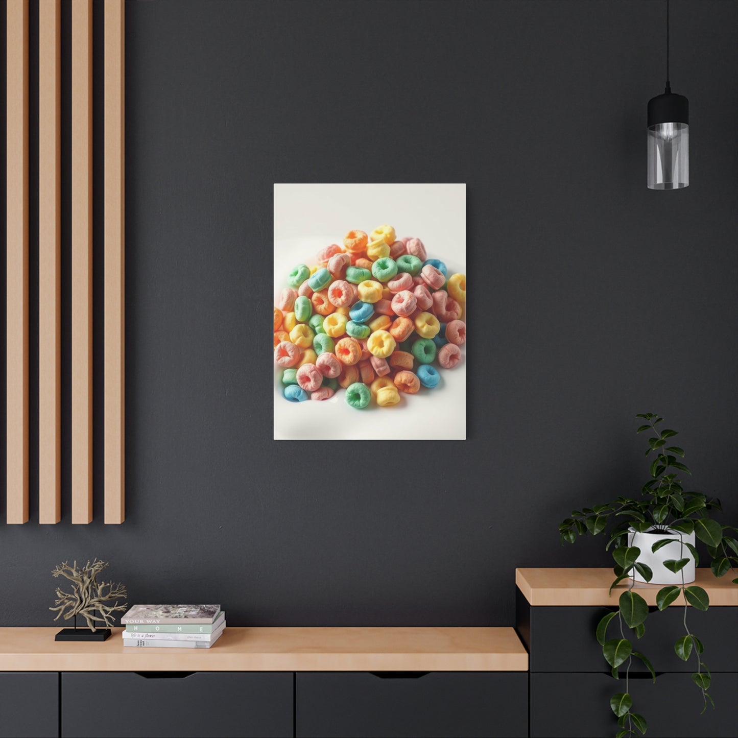 Kaleidoscope in Cream Canvas Wall Art & Canvas Print