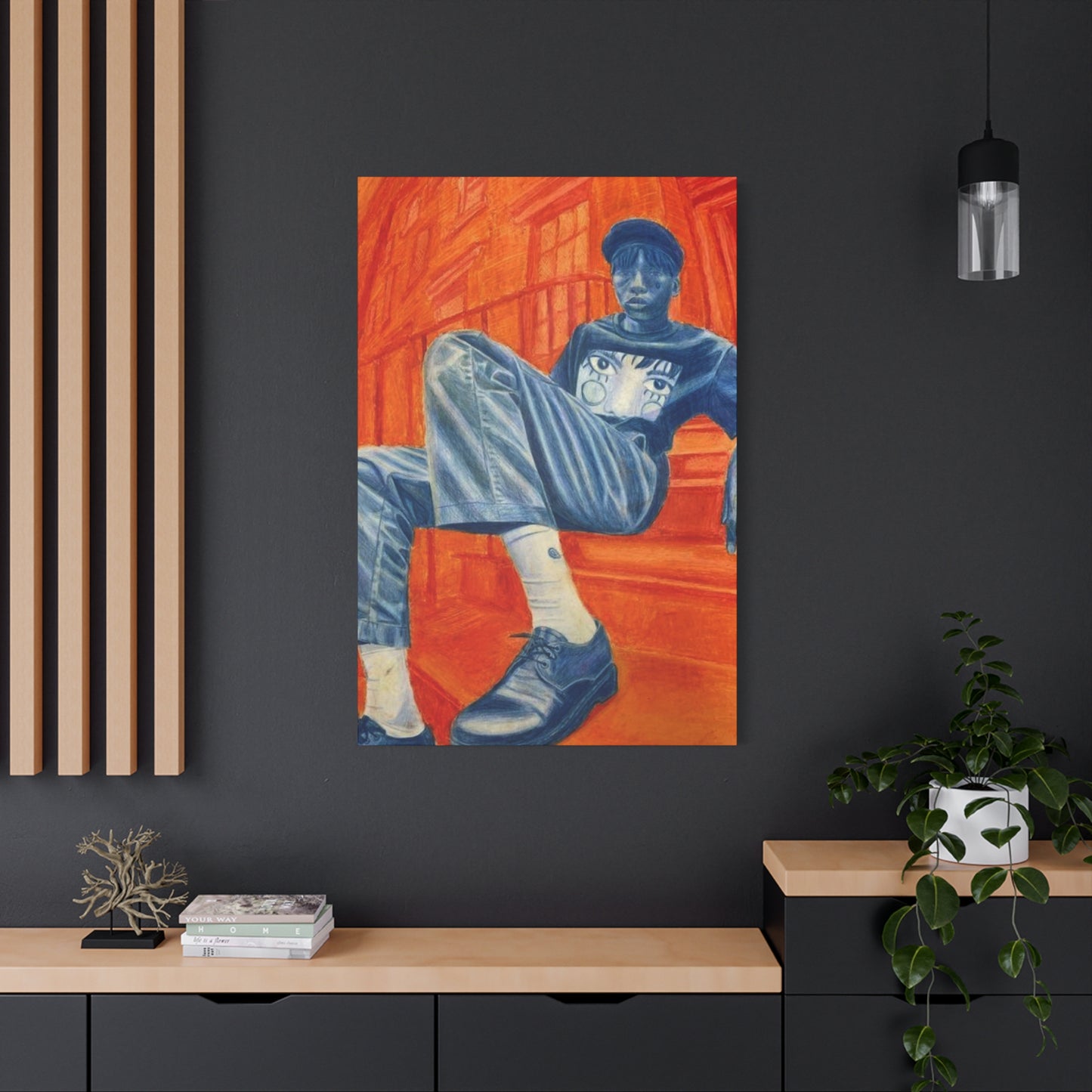 Men Abstract Painting Mixed Media Wall Art & Canvas Prints