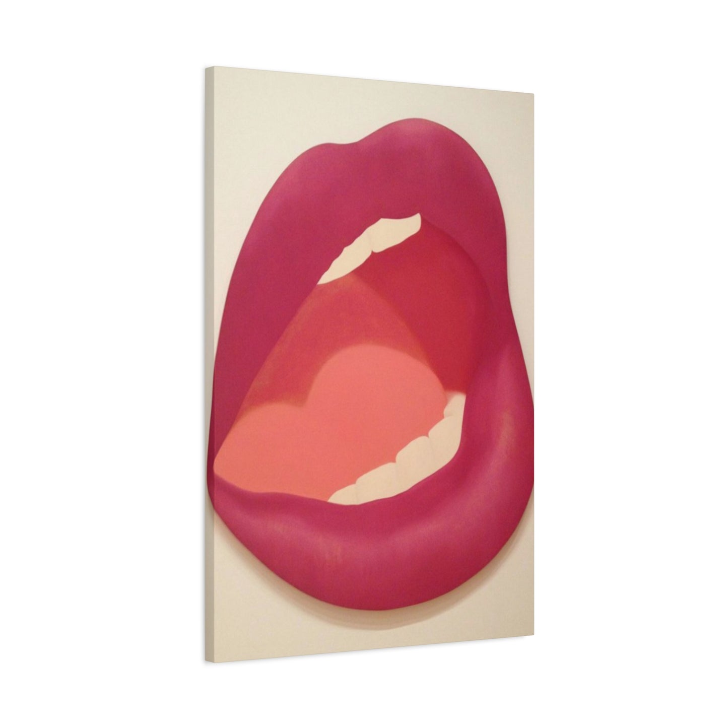 Red Lips Painting Wall Art & Canvas Prints
