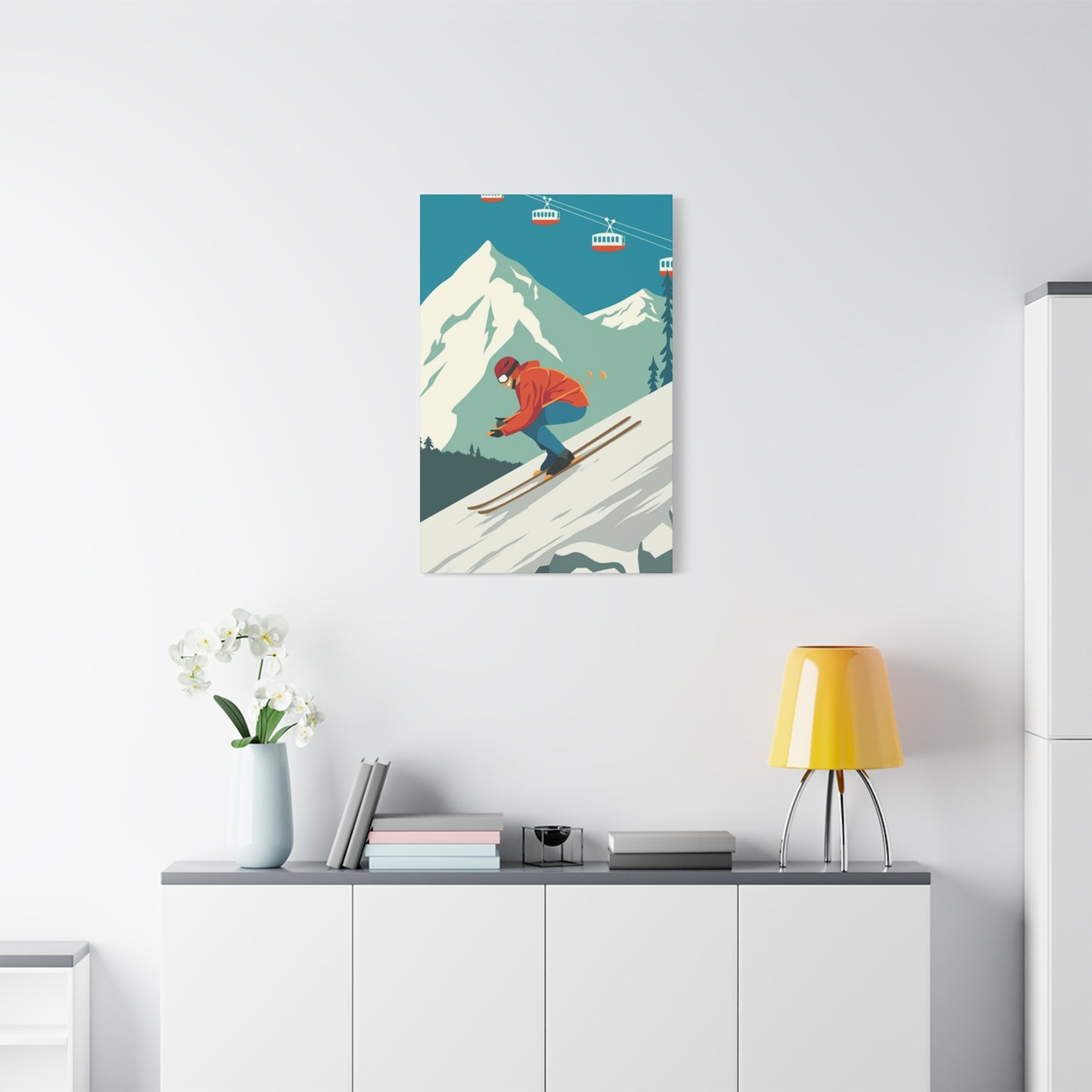 Skiing Poster Wall Art & Canvas Prints