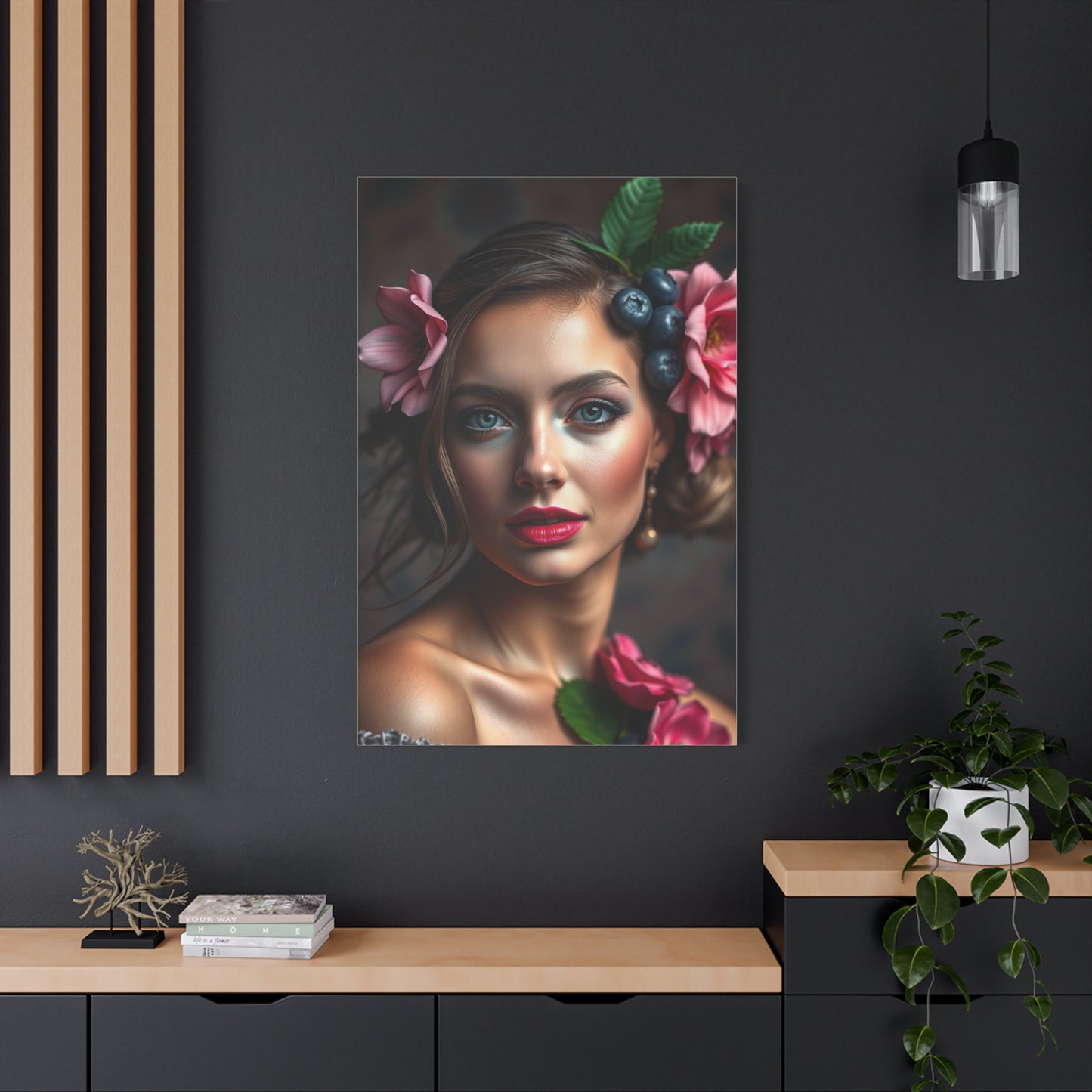 Supreme Blush and Blueberry Art Beautiful Collection Wall Art & Canvas Print